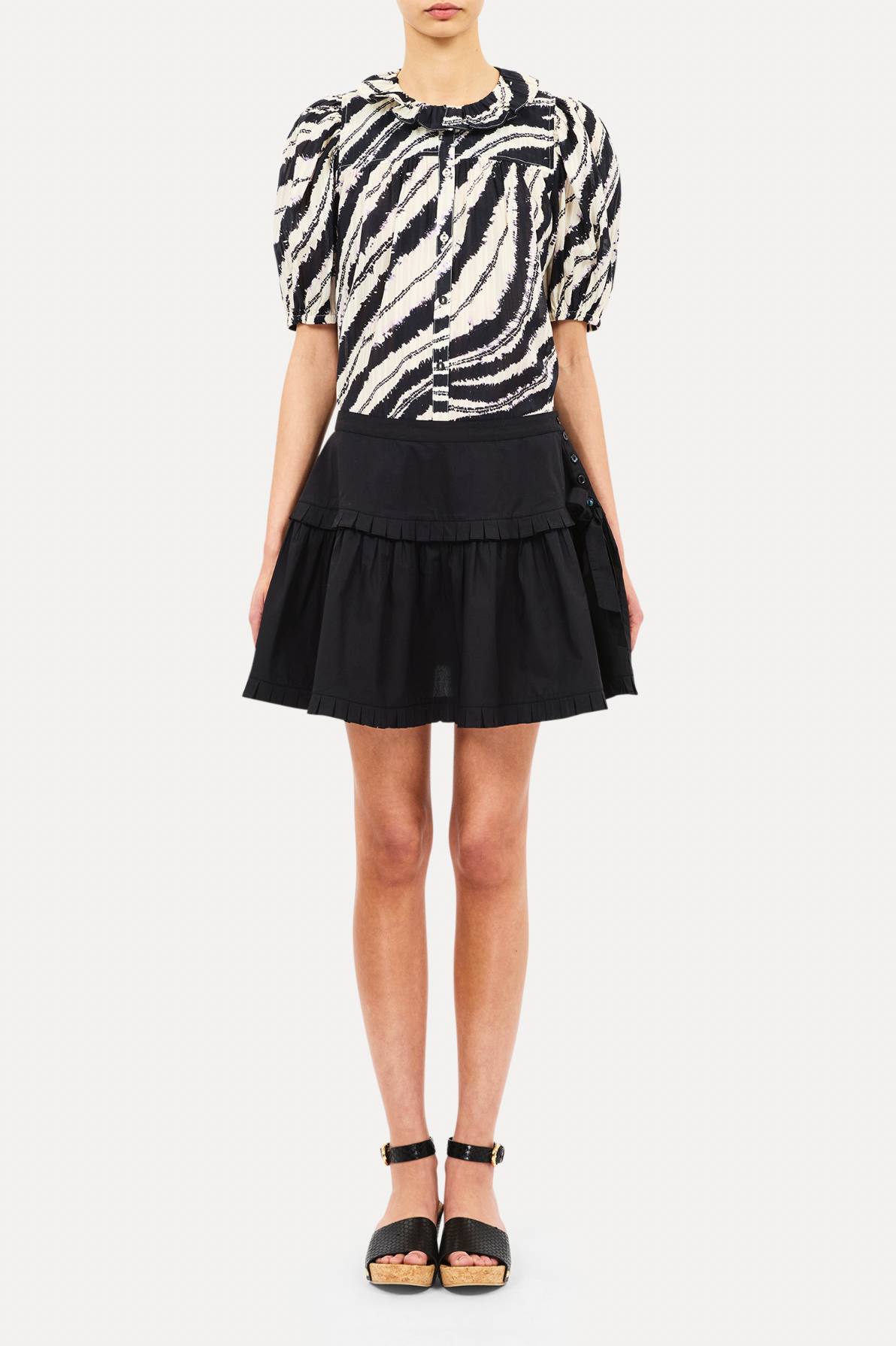 Amaria Cotton Top in Shibori Wave