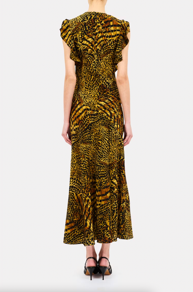 Ameline Sleeveless Silk Dress in Wren