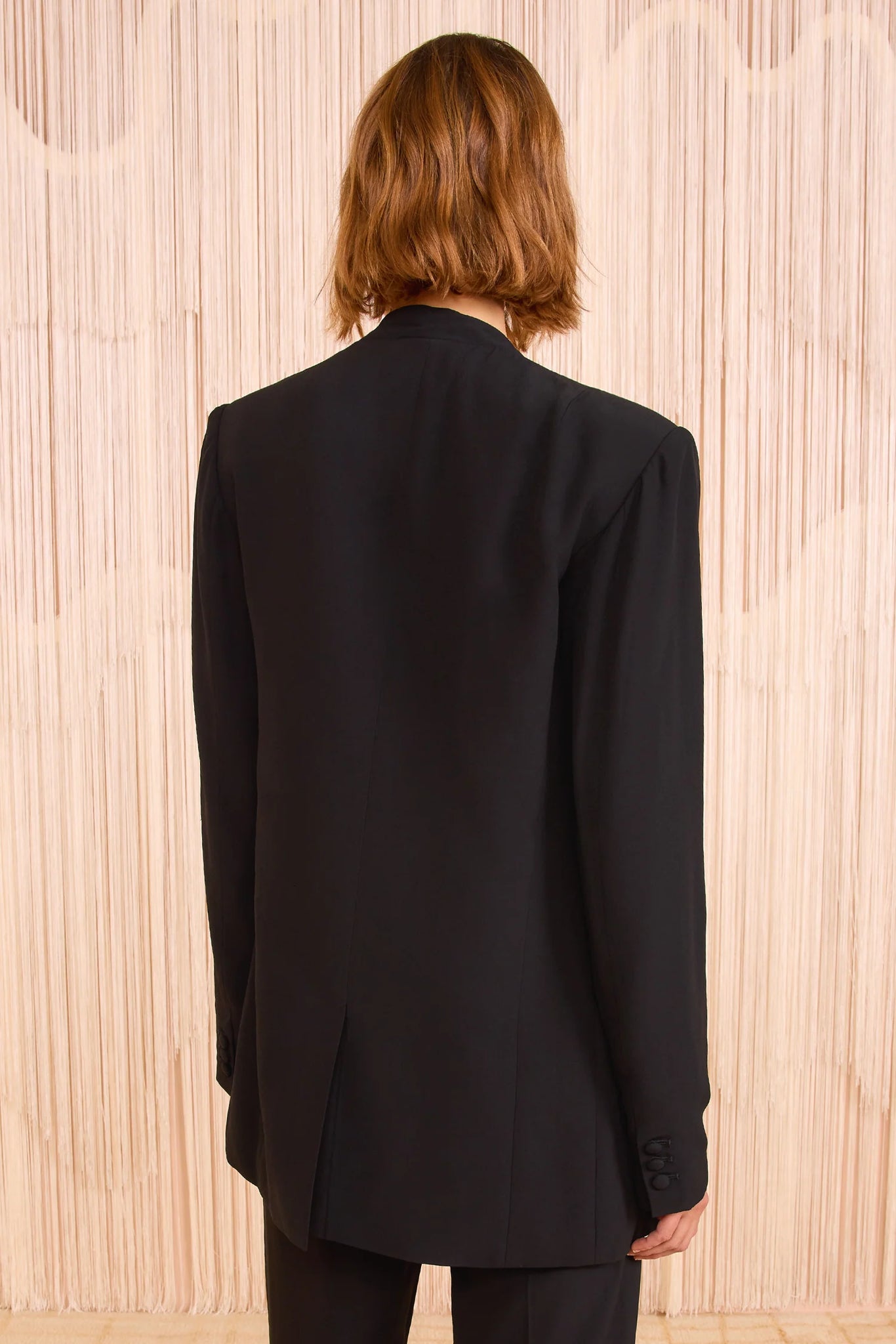 Elea Draped Front Jacket in Noir