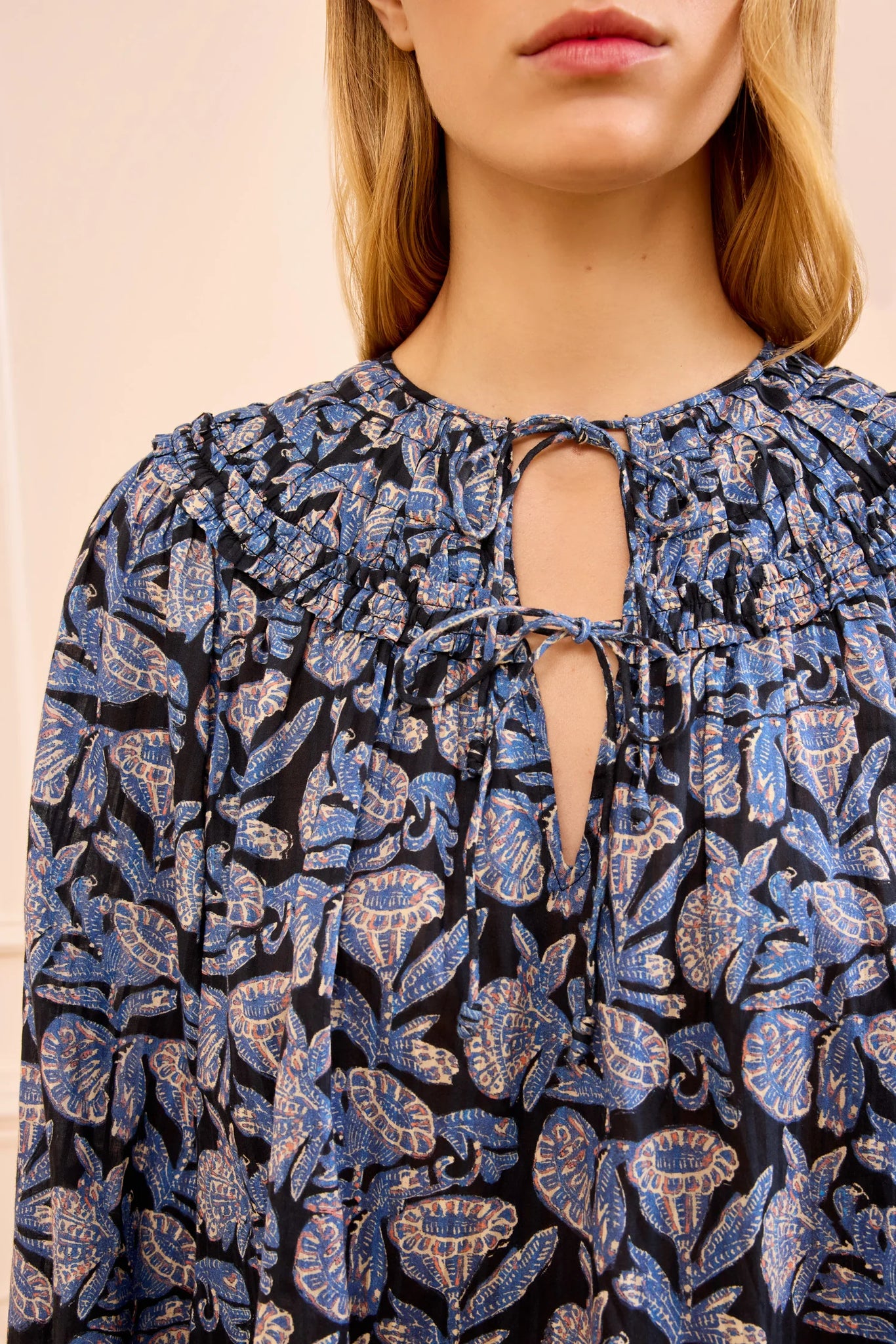 Florelle Cotton Blouse in Zinnia