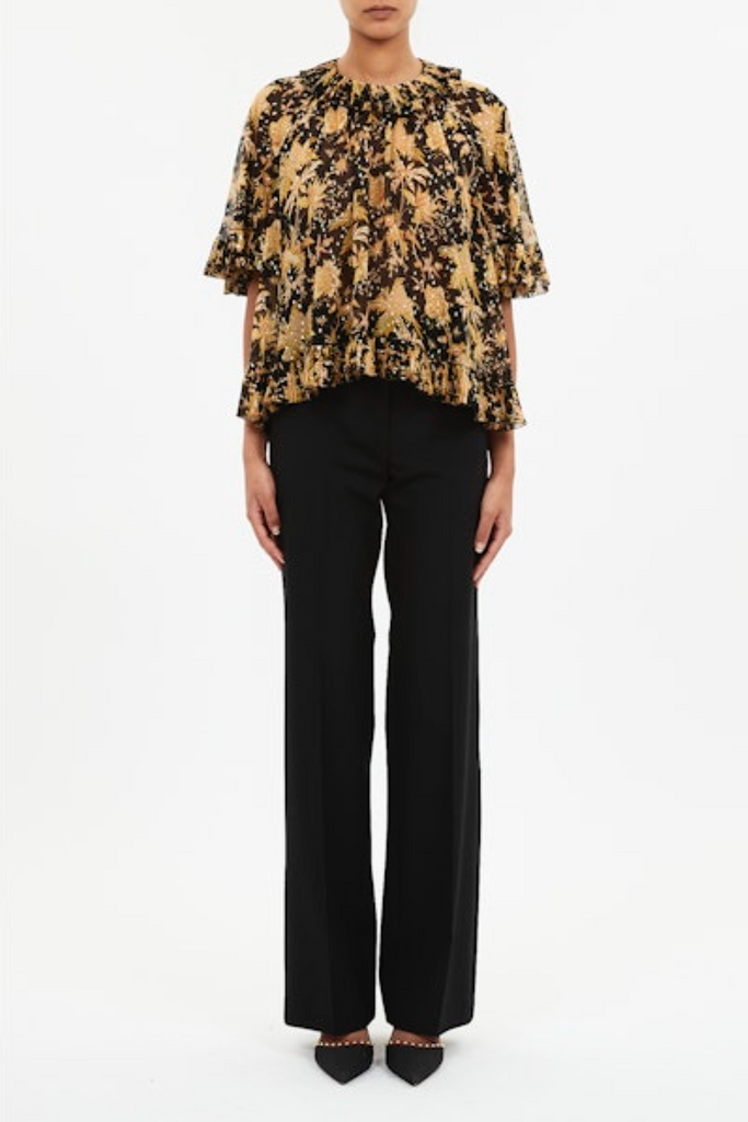 Helaine Short Sleeve Top in Forsythia