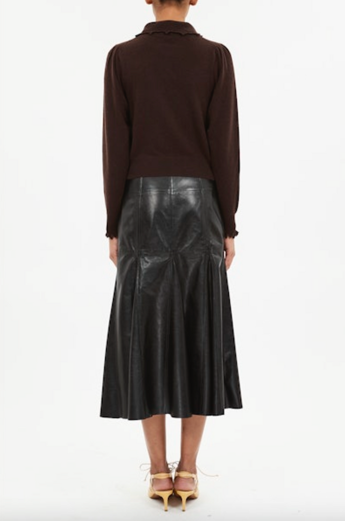 Kalila Collared Cardigan in Wenge