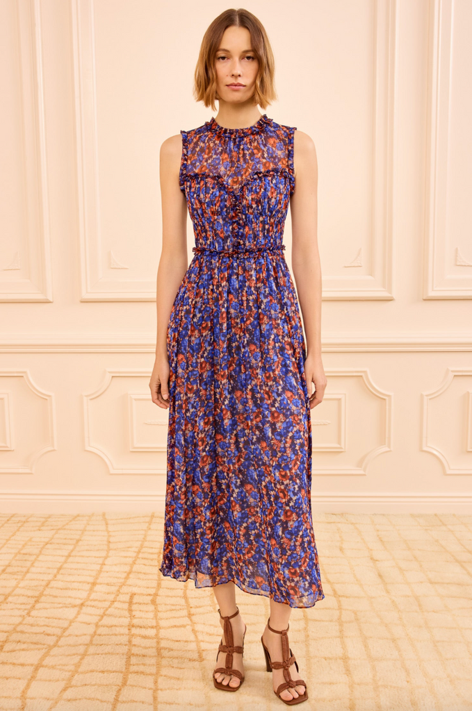 Kasia Silk Dress in Violet