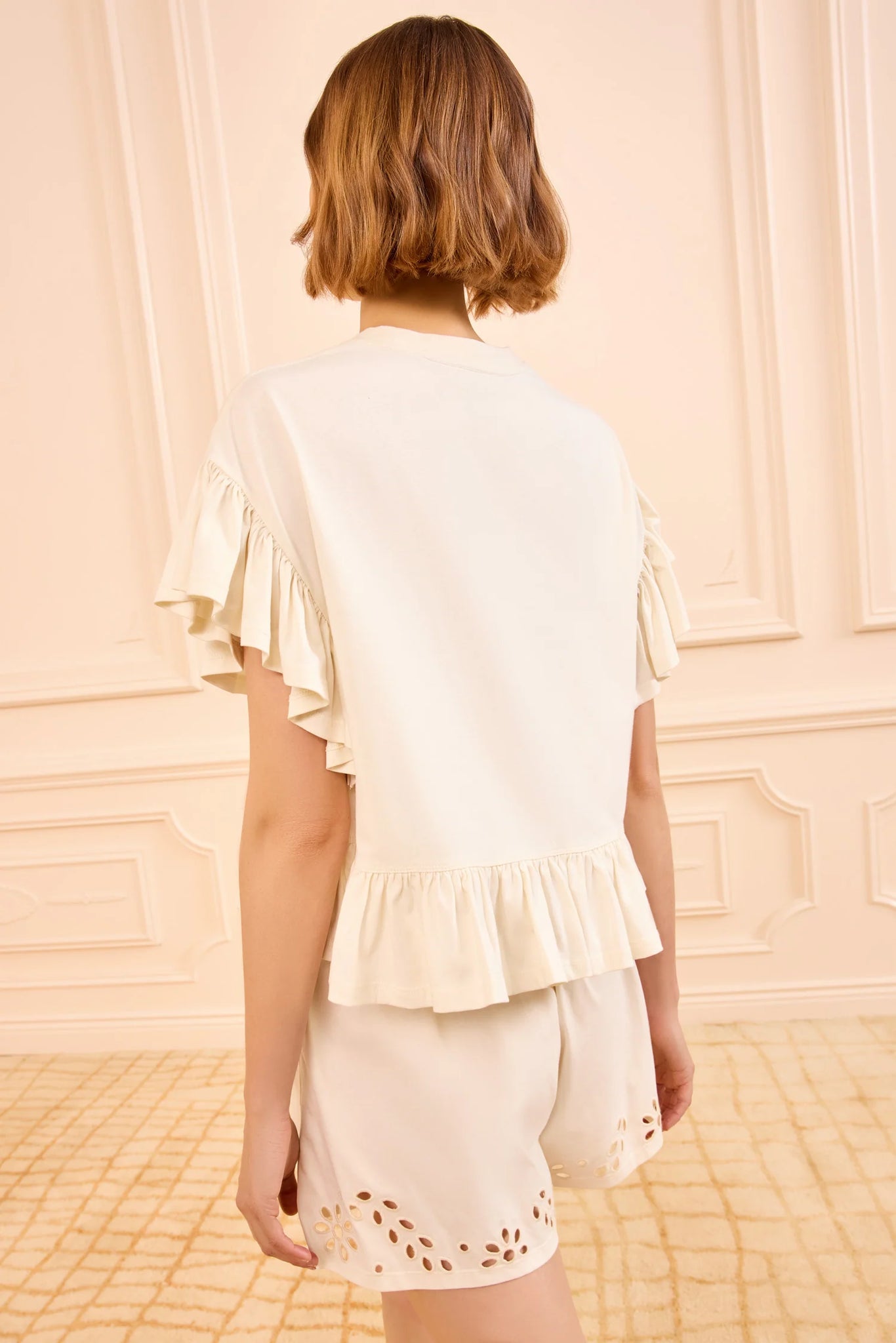 Mariana Top with Peplum in Noir