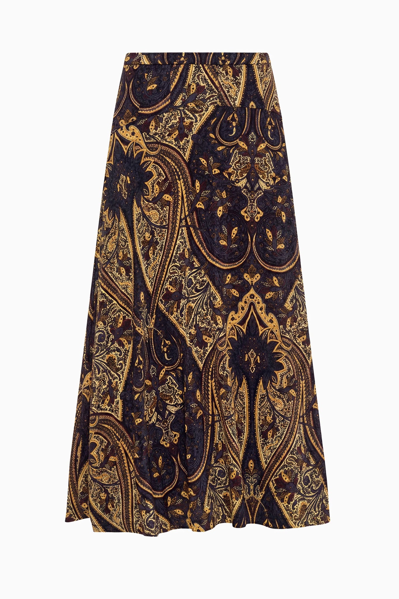 Paola Jersey Skirt in Twilight Paisley