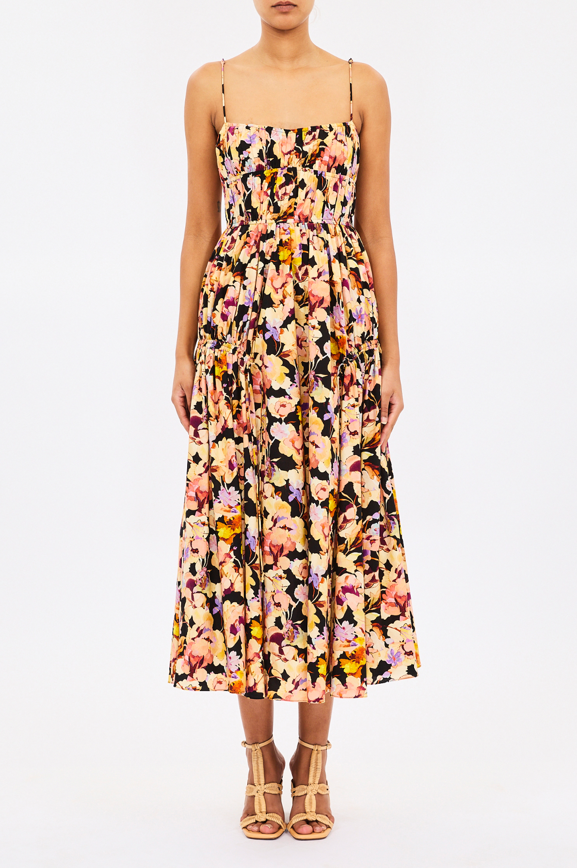 Vidri Cotton Cami Dress in Night Bloom