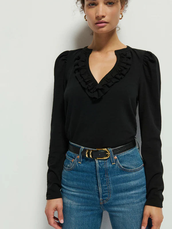 Valita Top in Jet Black