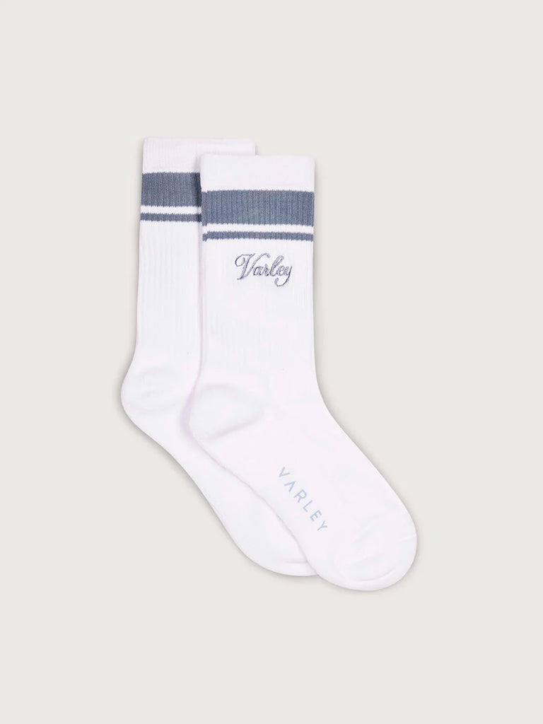 Lamar Club Stripe in White/Ash Blue