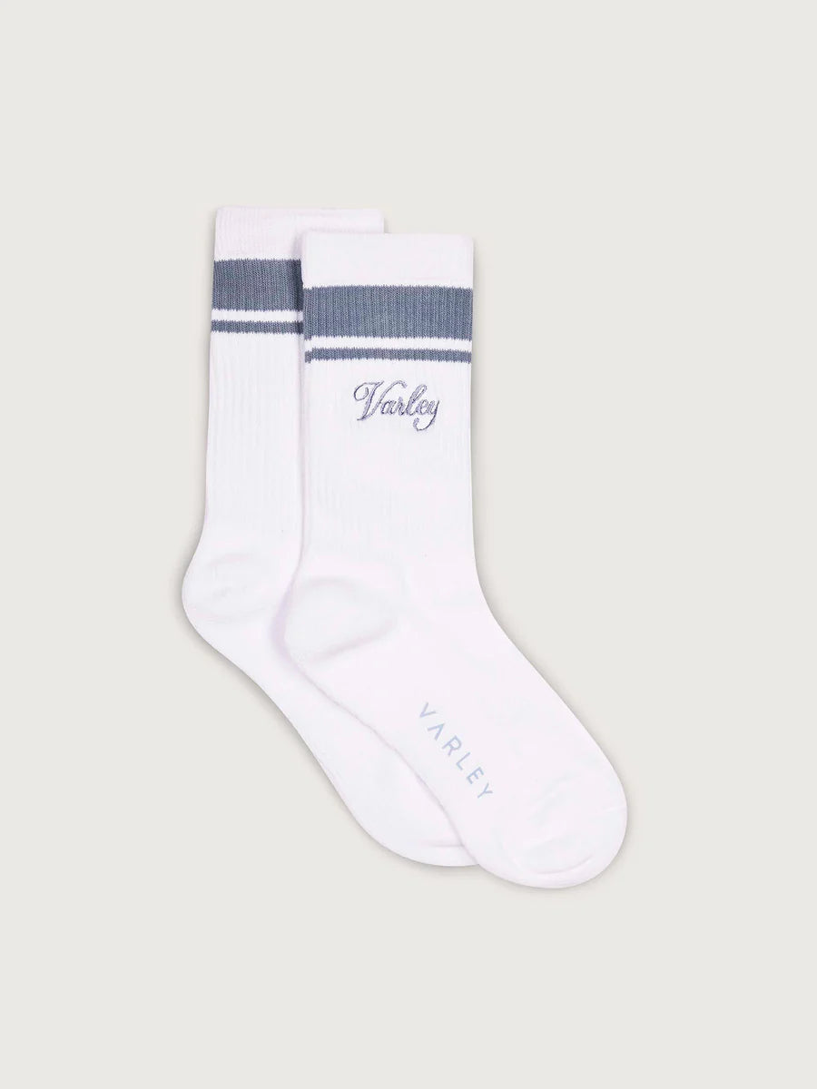 Lamar Club Stripe in White/Ash Blue