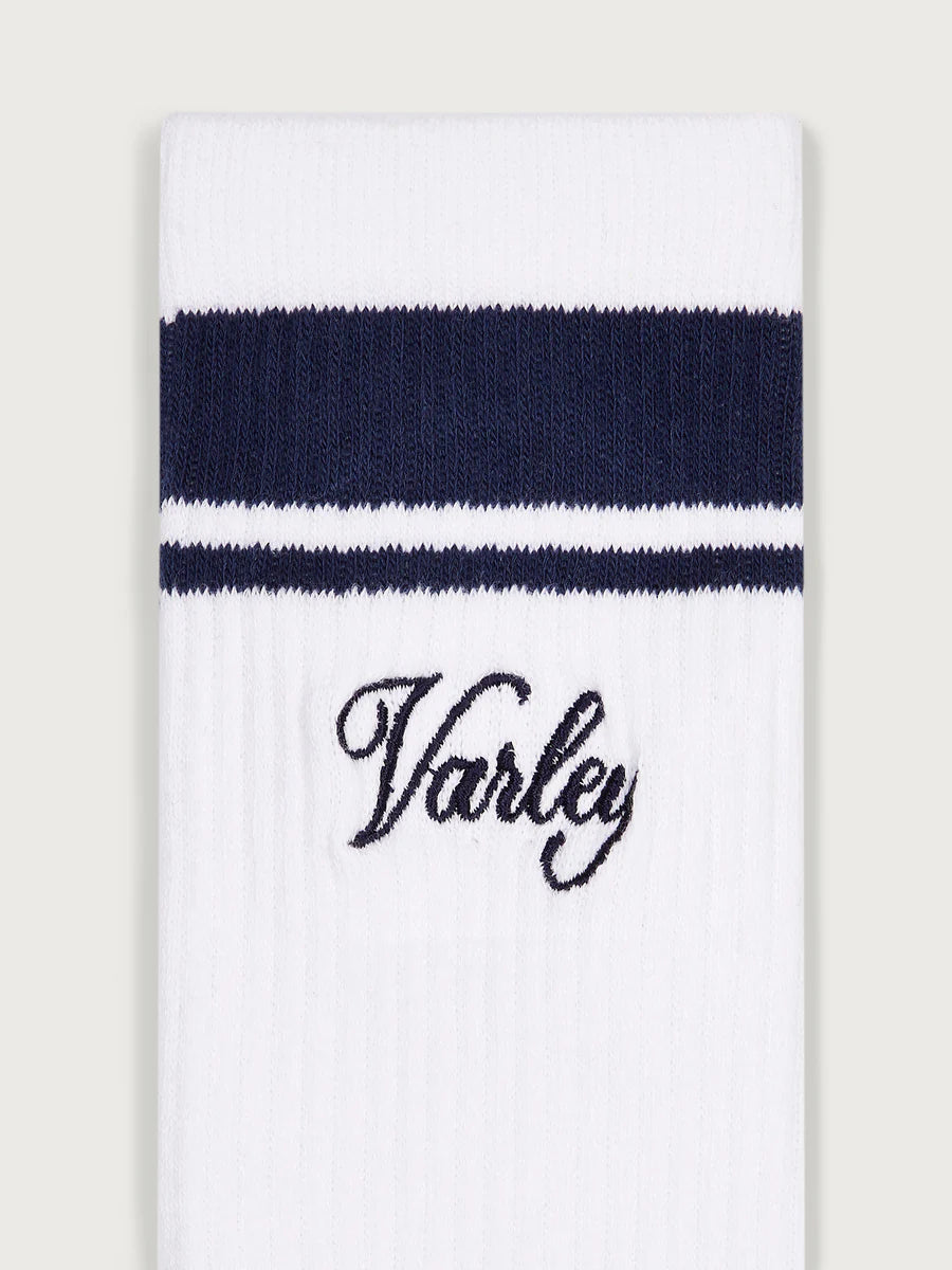 Lamar Club Stripe in White/Blue Nights