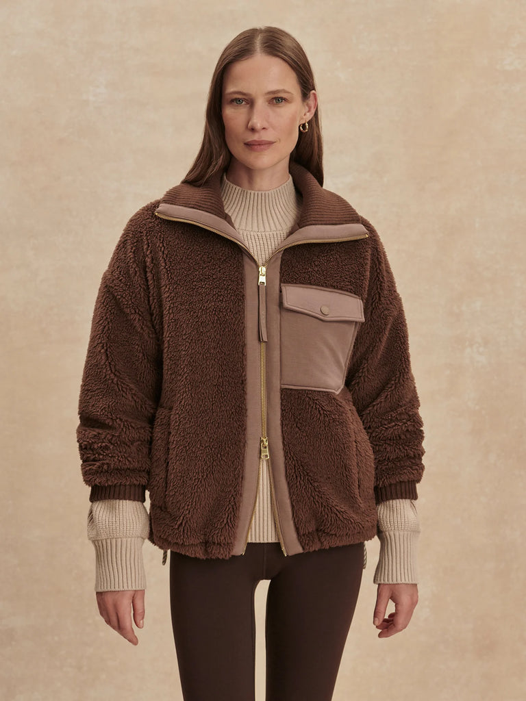 Lowell Sherpa Jacket in Carafe