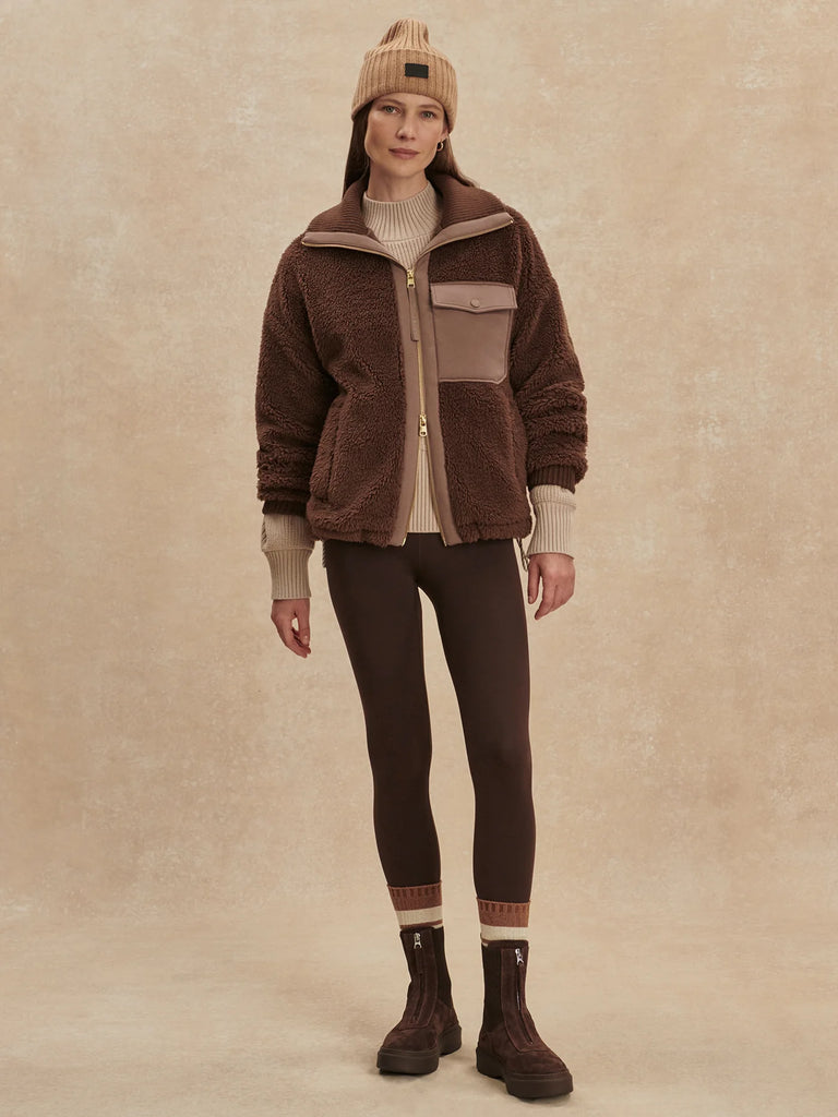 Lowell Sherpa Jacket in Carafe