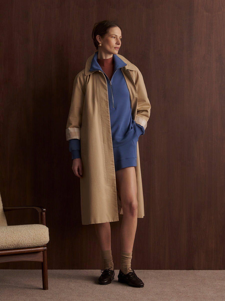 Selene Half Zip Sweater in Bijou Blue