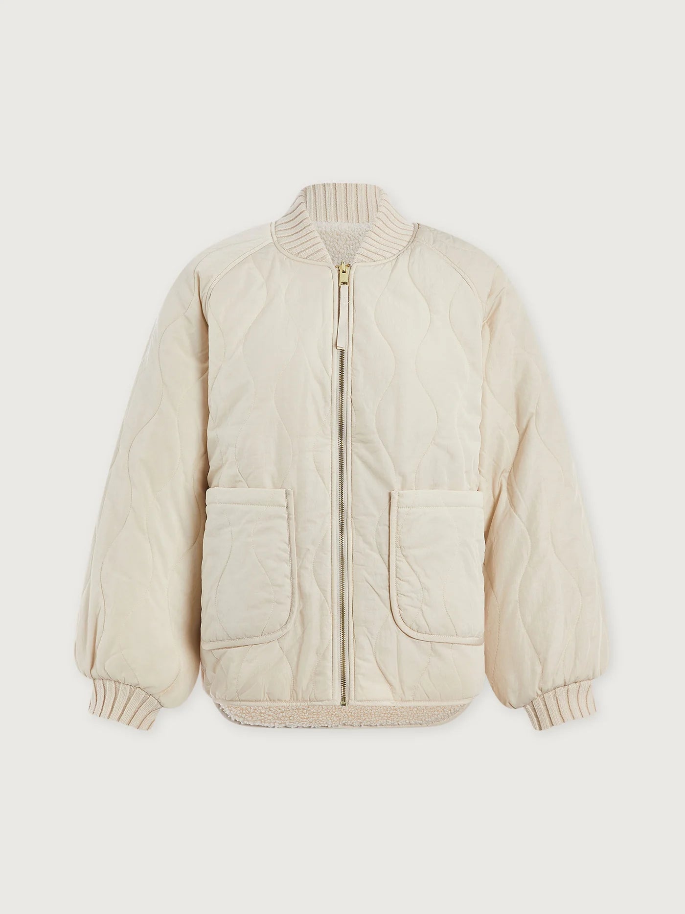 Serina Reversible Quilt Jacket in Sandshell