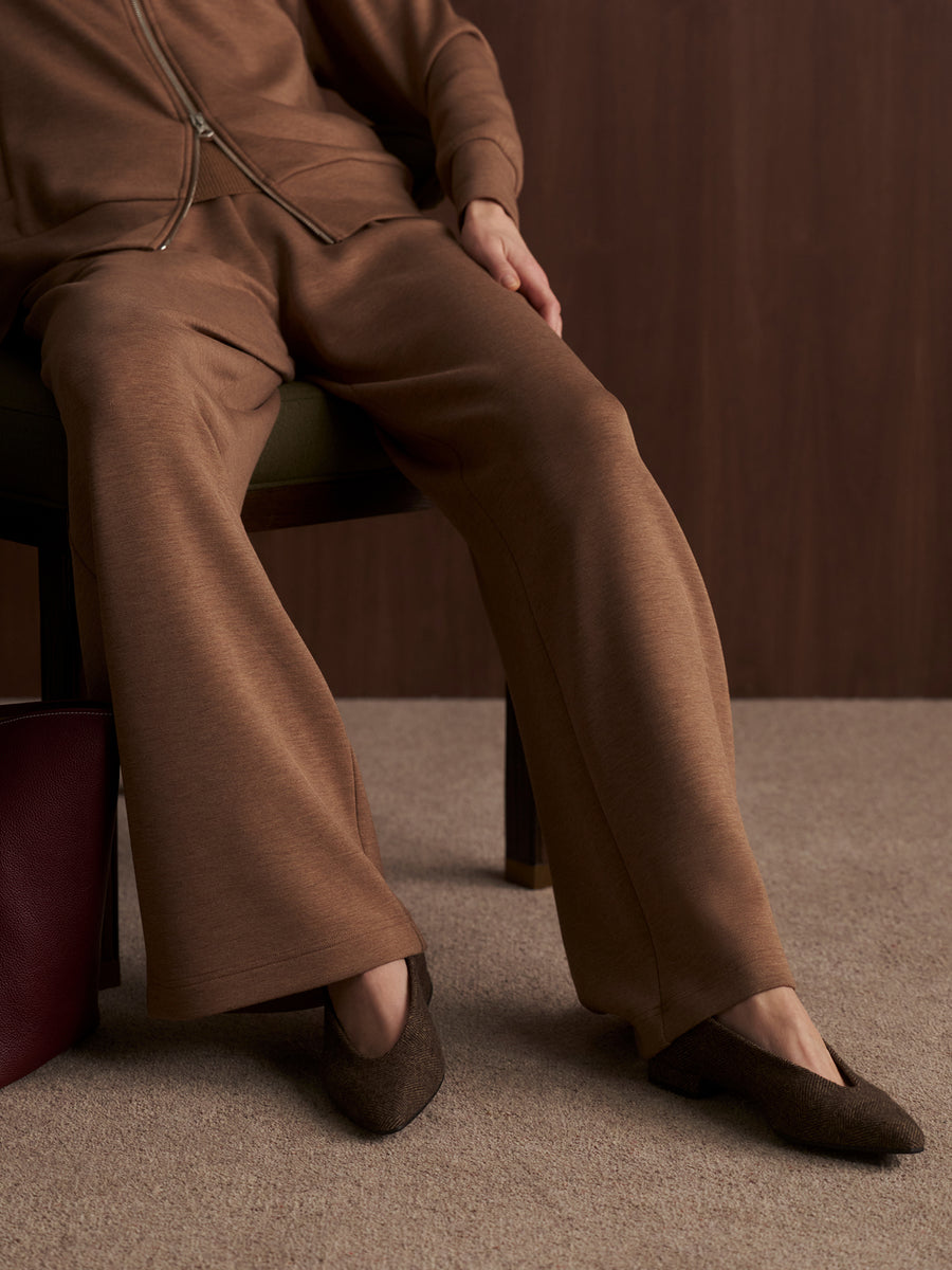 The Extra Wide Leg Pant 32" in Golden Bronze Marl