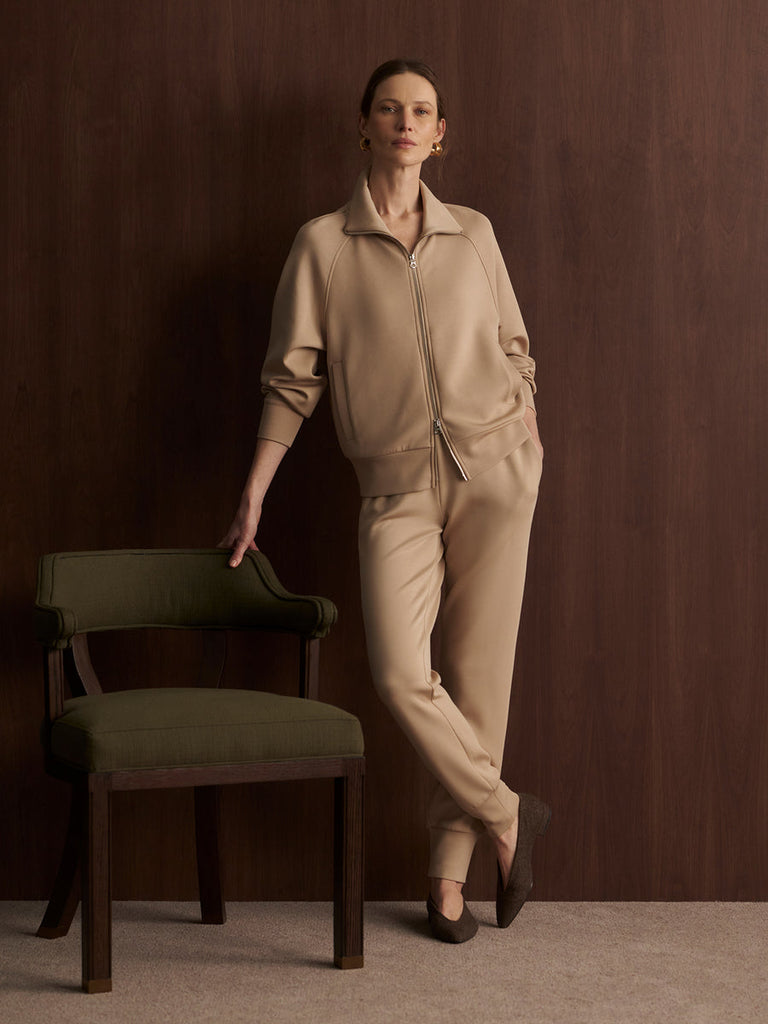 The Slim Cuff Pant 27.5" in Light Taupe
