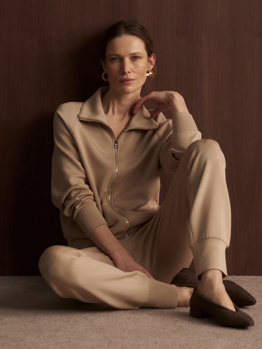 The Slim Cuff Pant 27.5" in Light Taupe