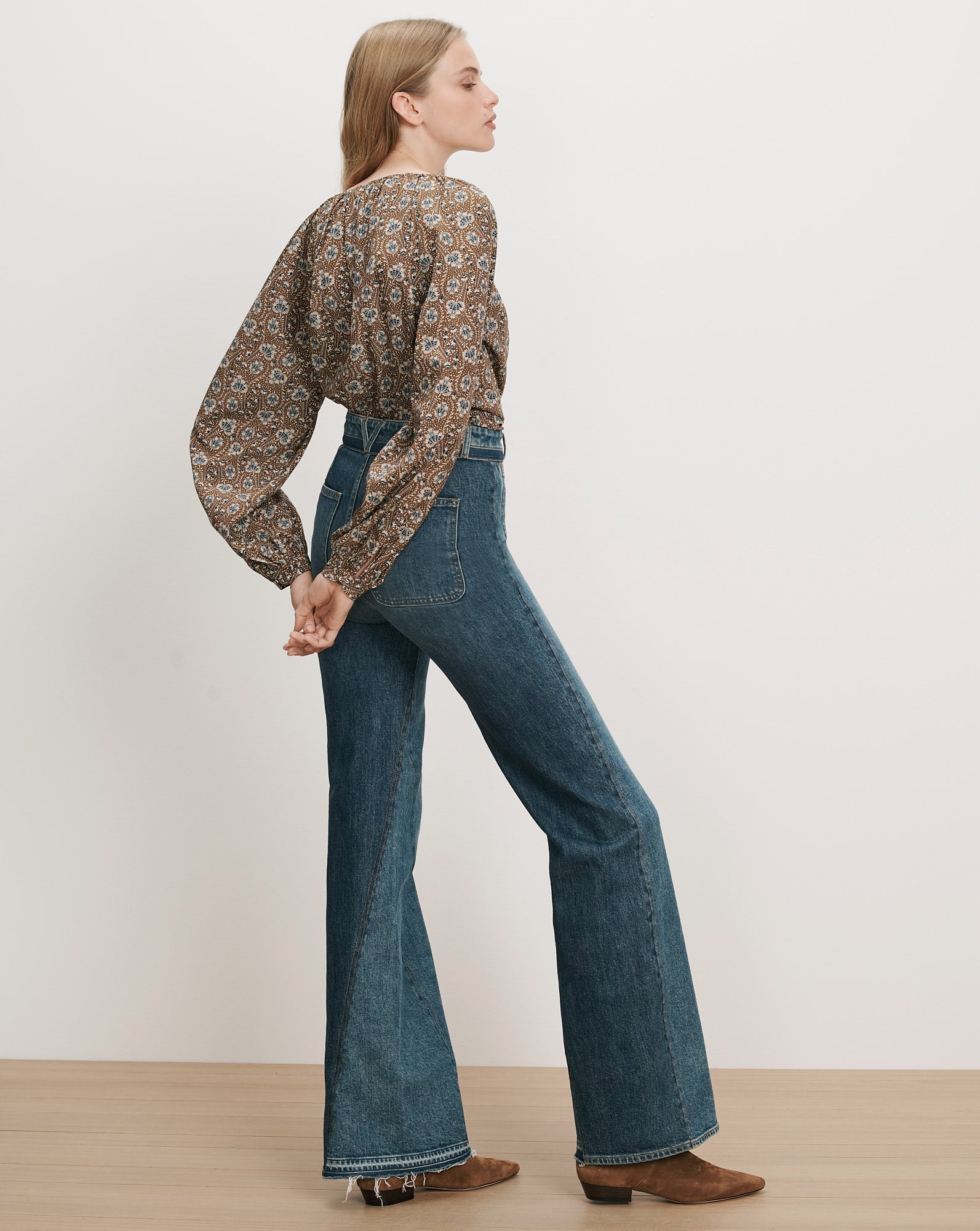 Rhosen Floral Blouse in Acorn Multi