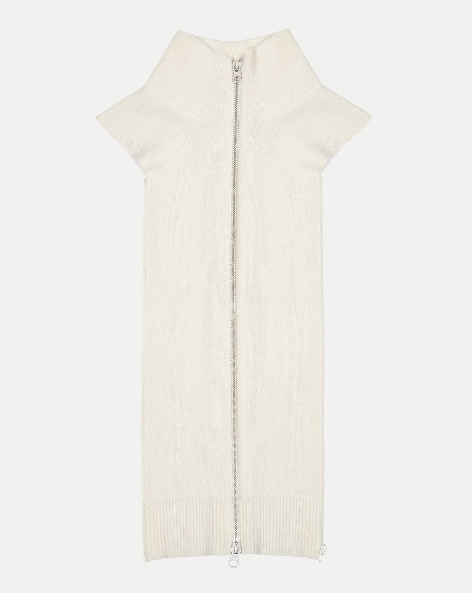 Uptown Merino Wool-Cashmere Dickey in Ivory