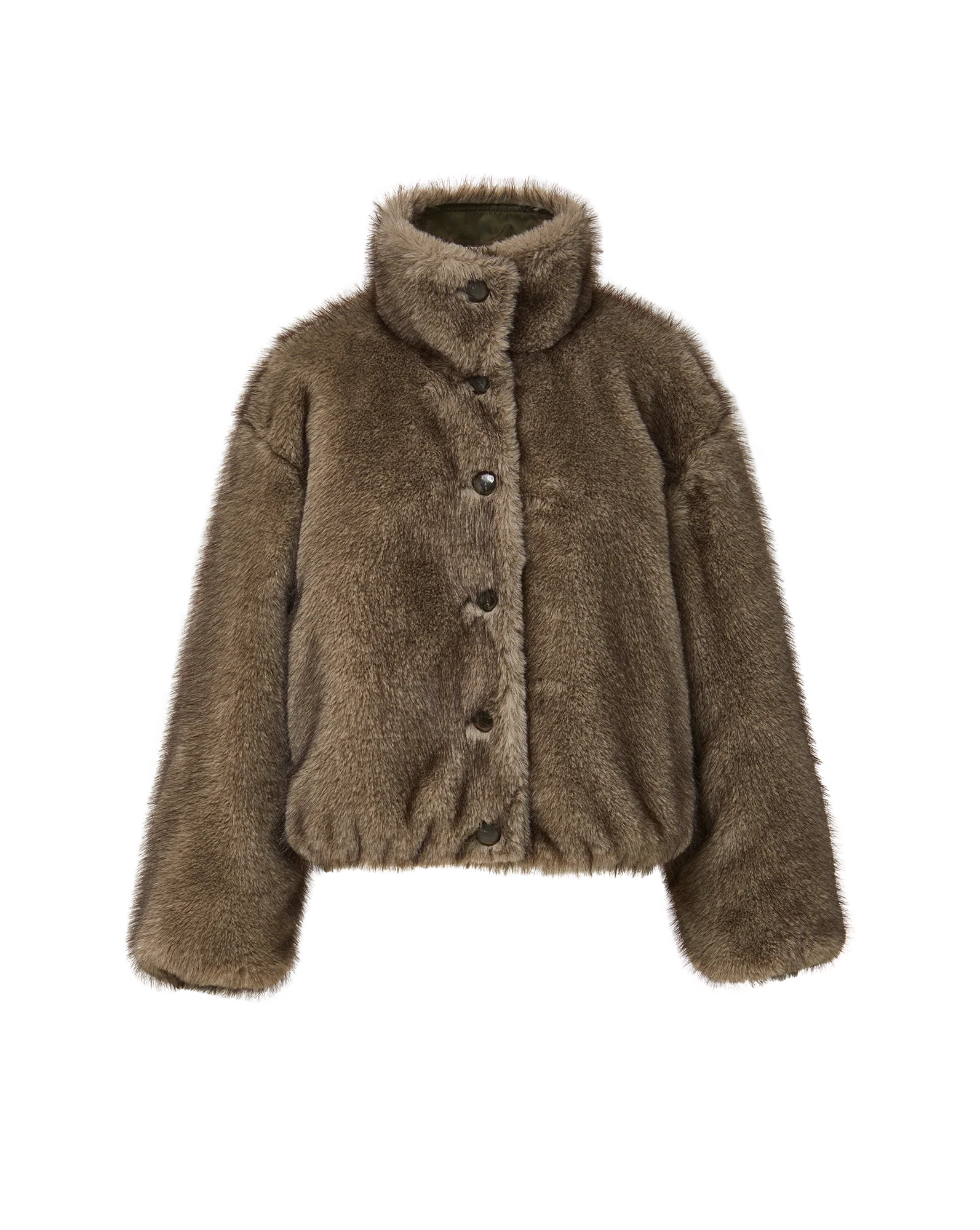 Varell Faux Fur Reversible Jacket in Loden
