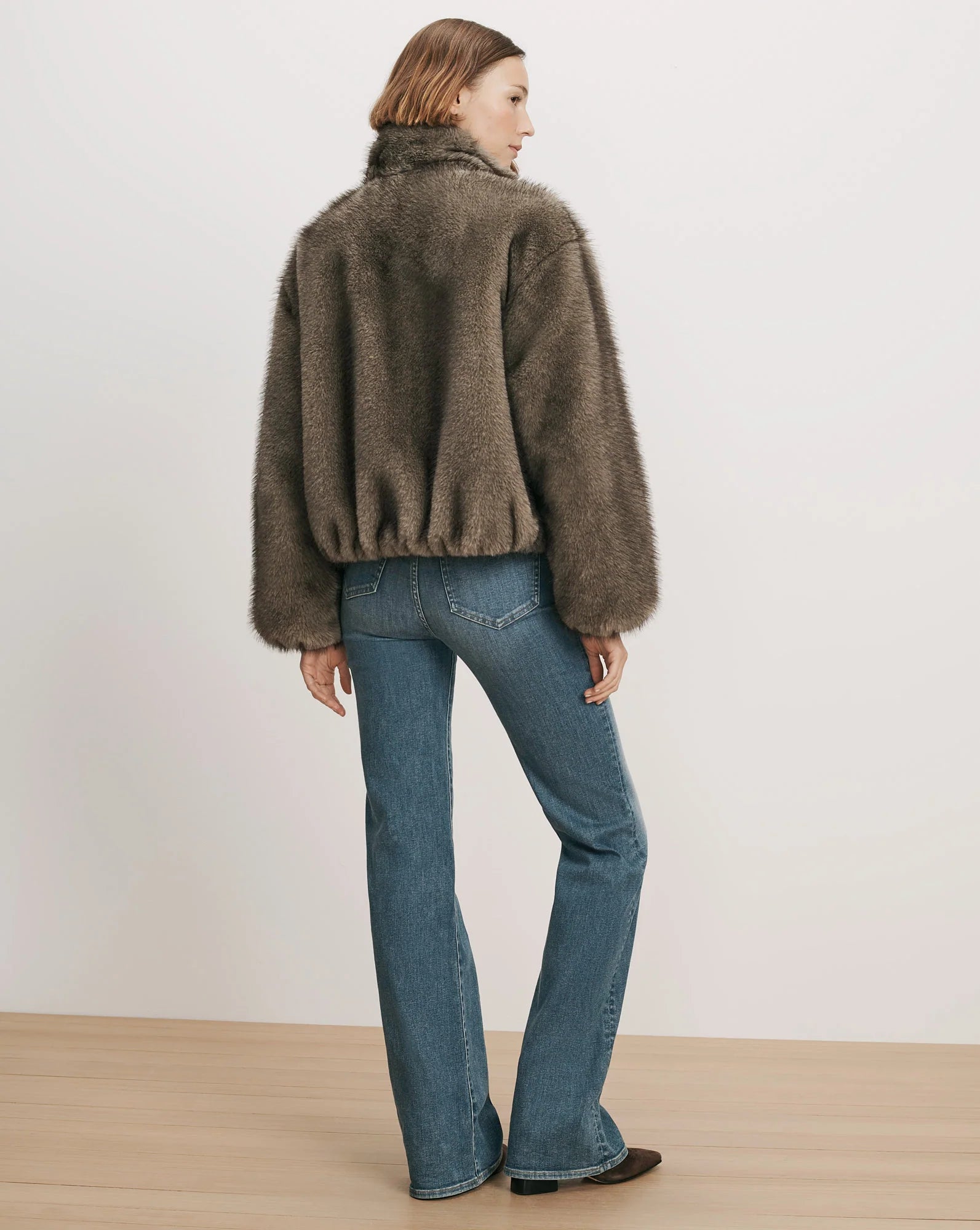 Varell Faux Fur Reversible Jacket in Loden