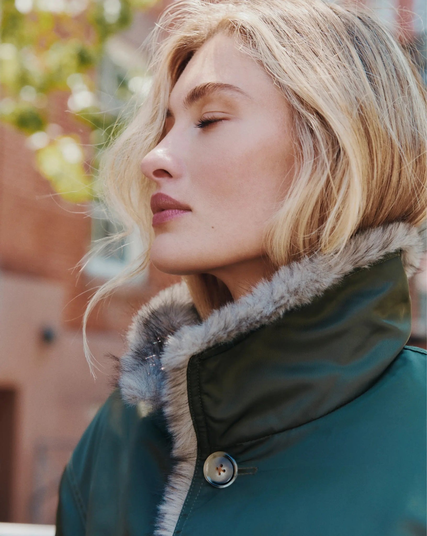 Varell Faux Fur Reversible Jacket in Loden