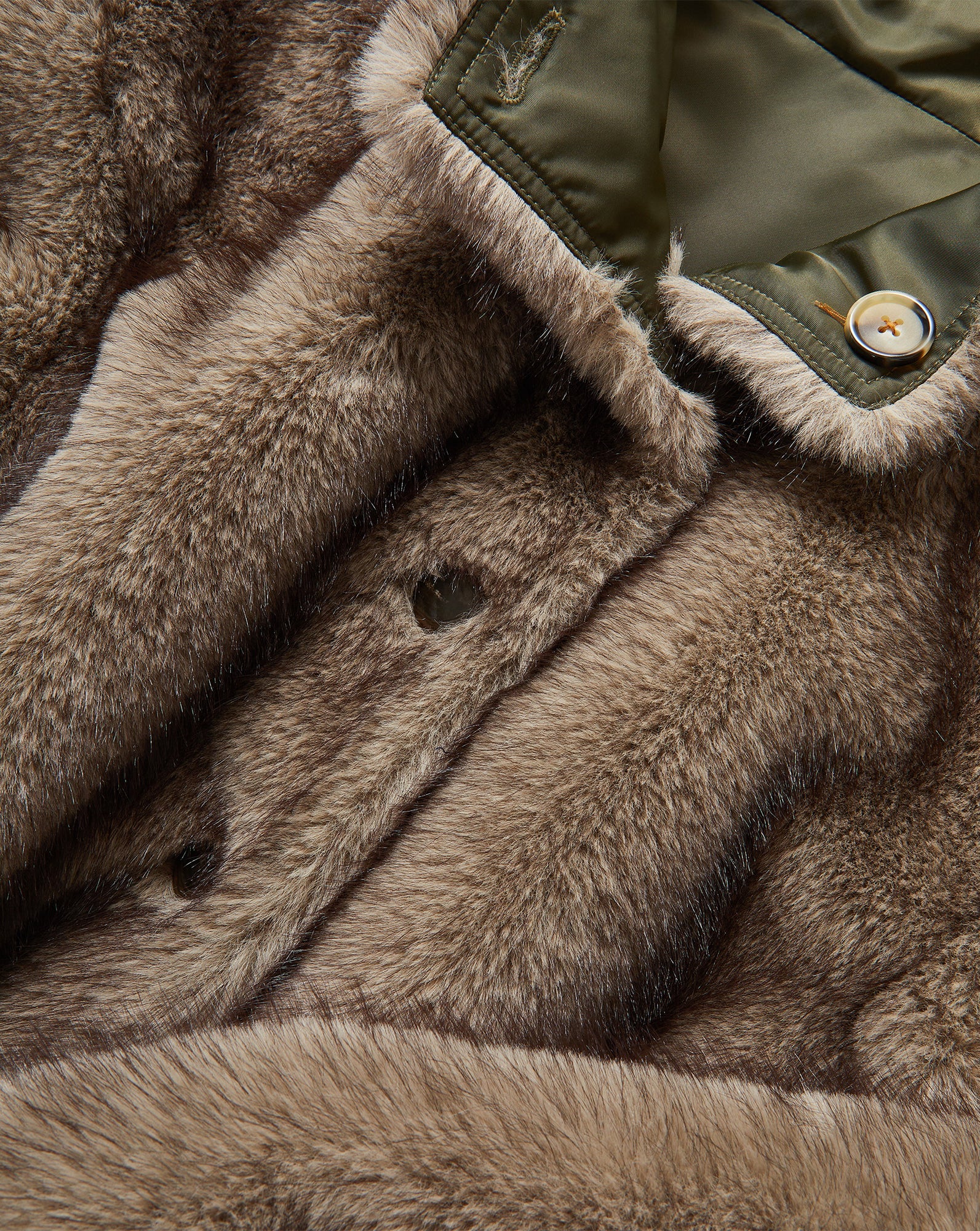Varell Faux Fur Reversible Jacket in Loden
