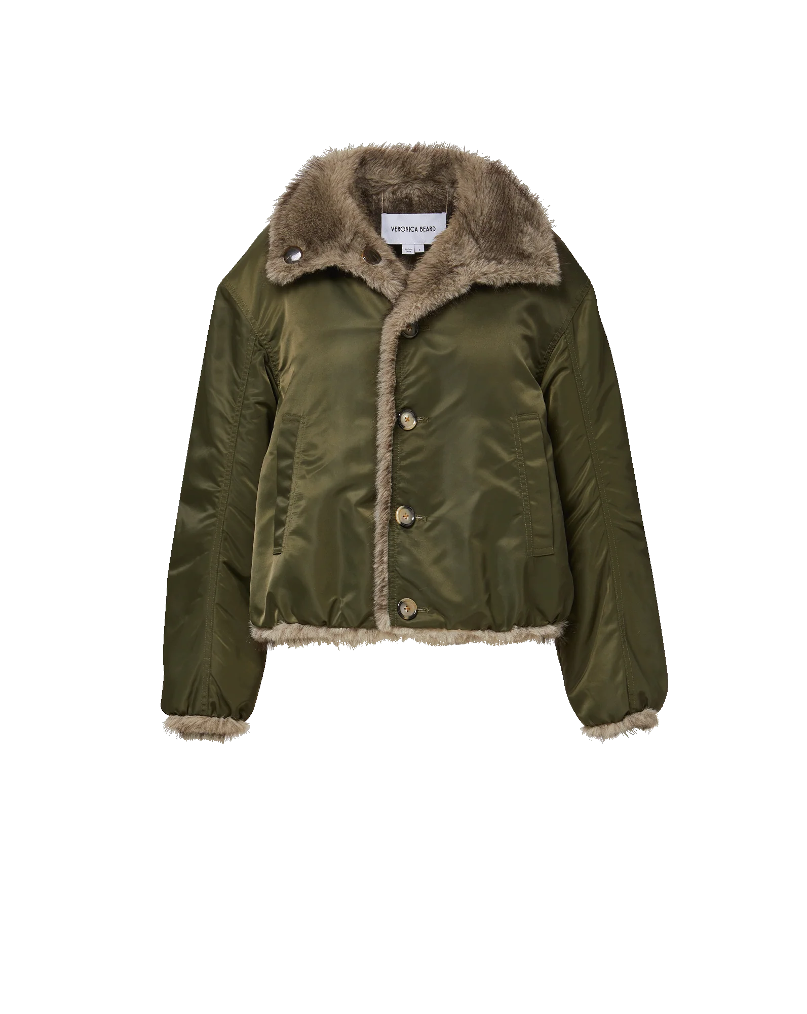 Varell Faux Fur Reversible Jacket in Loden