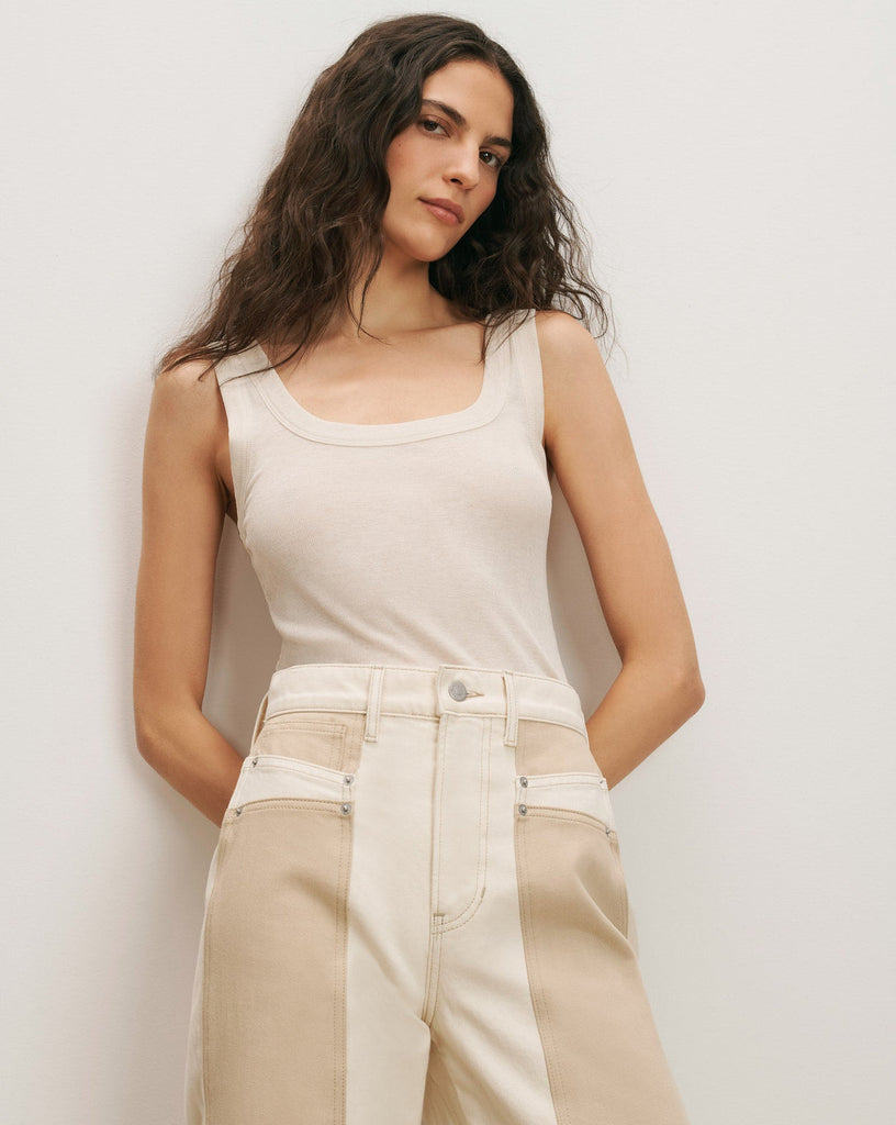 Belvedere Knit Tank Top in Ecru