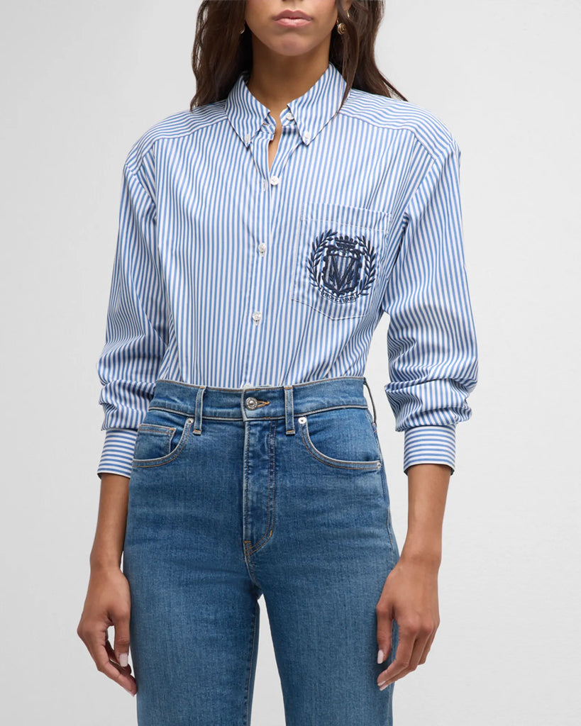 Daroda Top in Blue/White Stripe