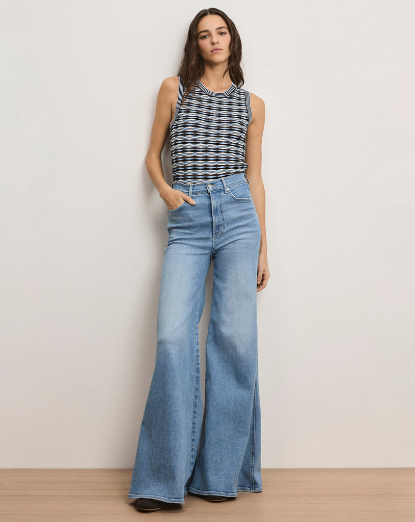 Jerrel Knit Tank Top in Blue Jay Multi