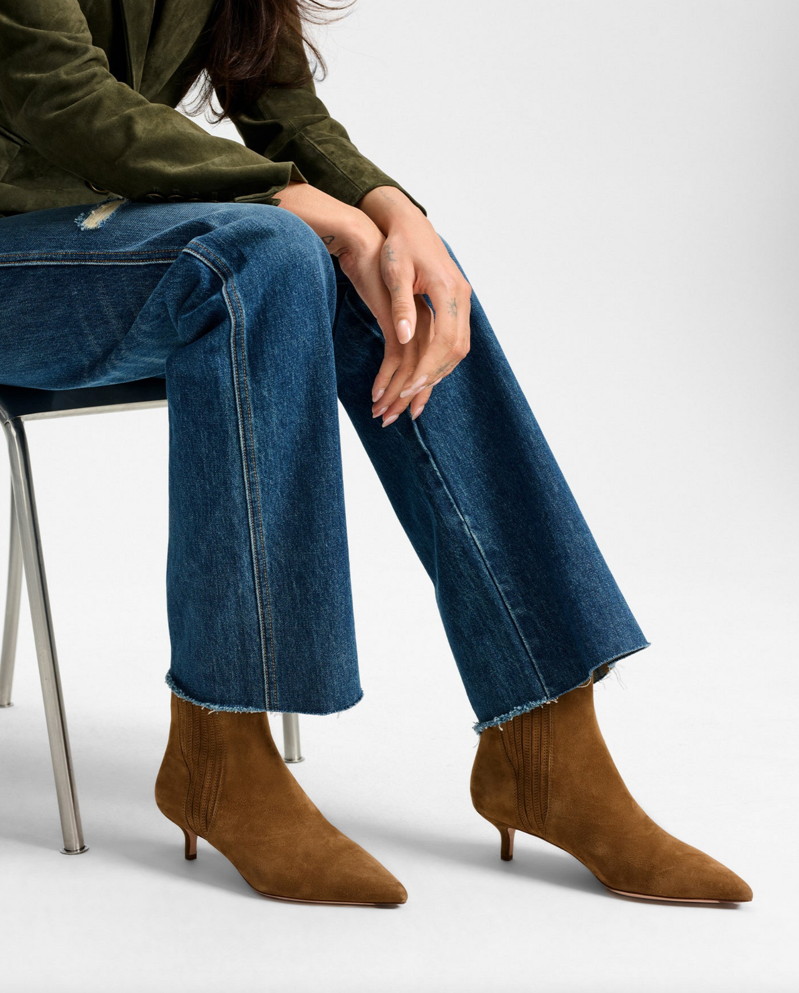 Lisa Kitten-Heel Ankle Boot in Hazelwood