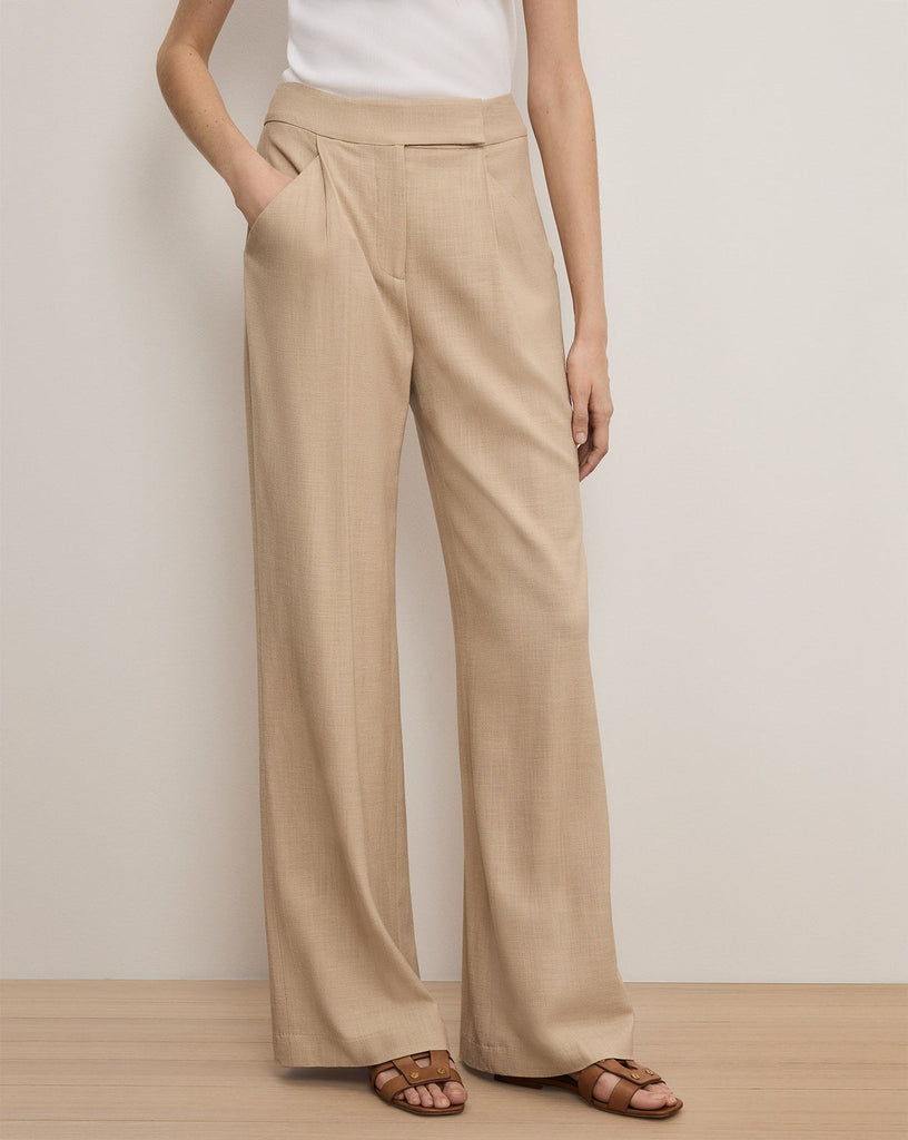 Marbeau Wide-Leg Pant in Stone Khaki