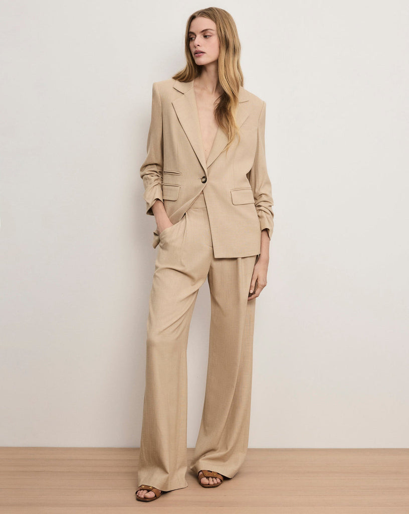 Marbeau Wide-Leg Pant in Stone Khaki