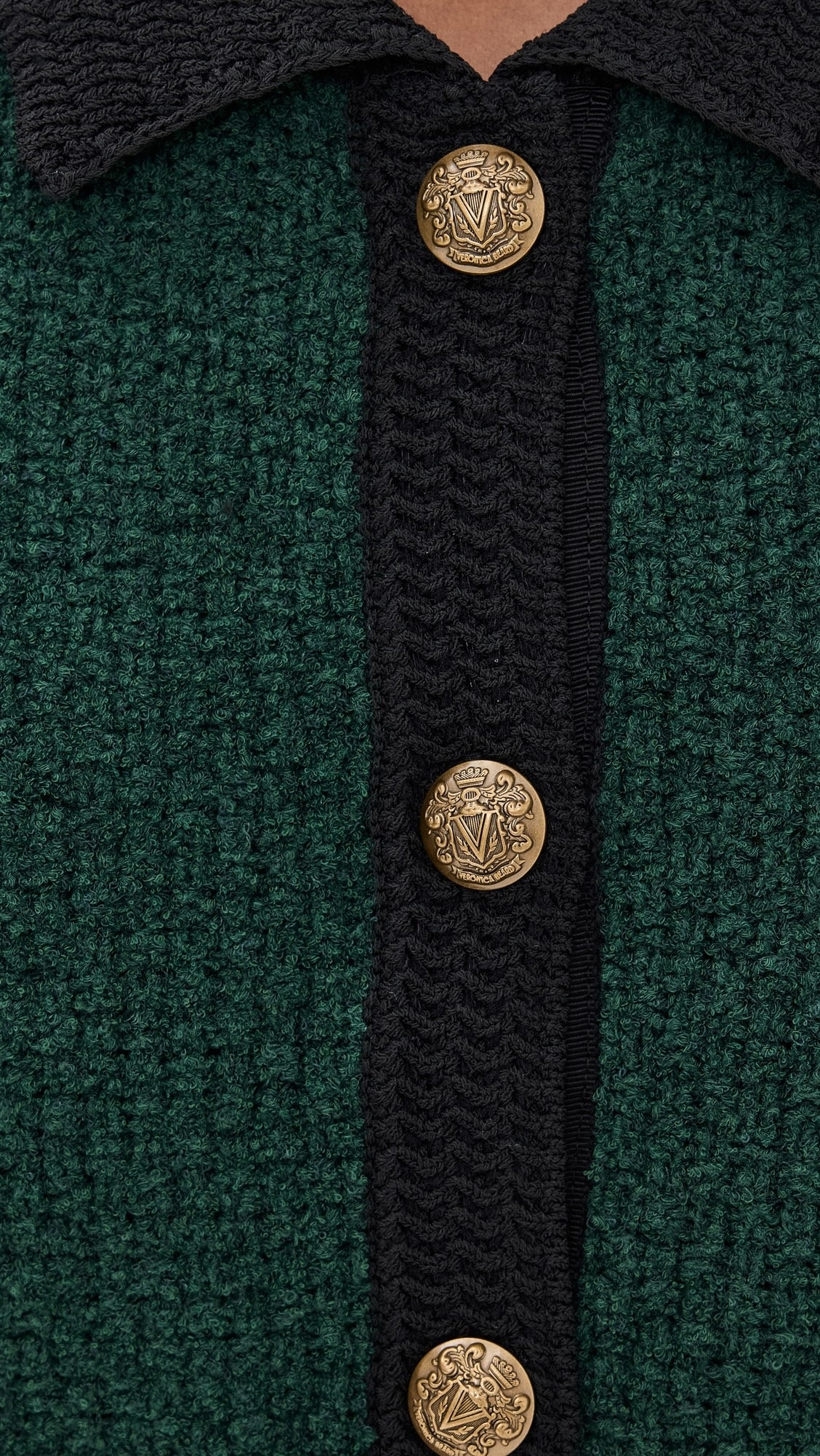 Marie Cardigan in Pine/Black