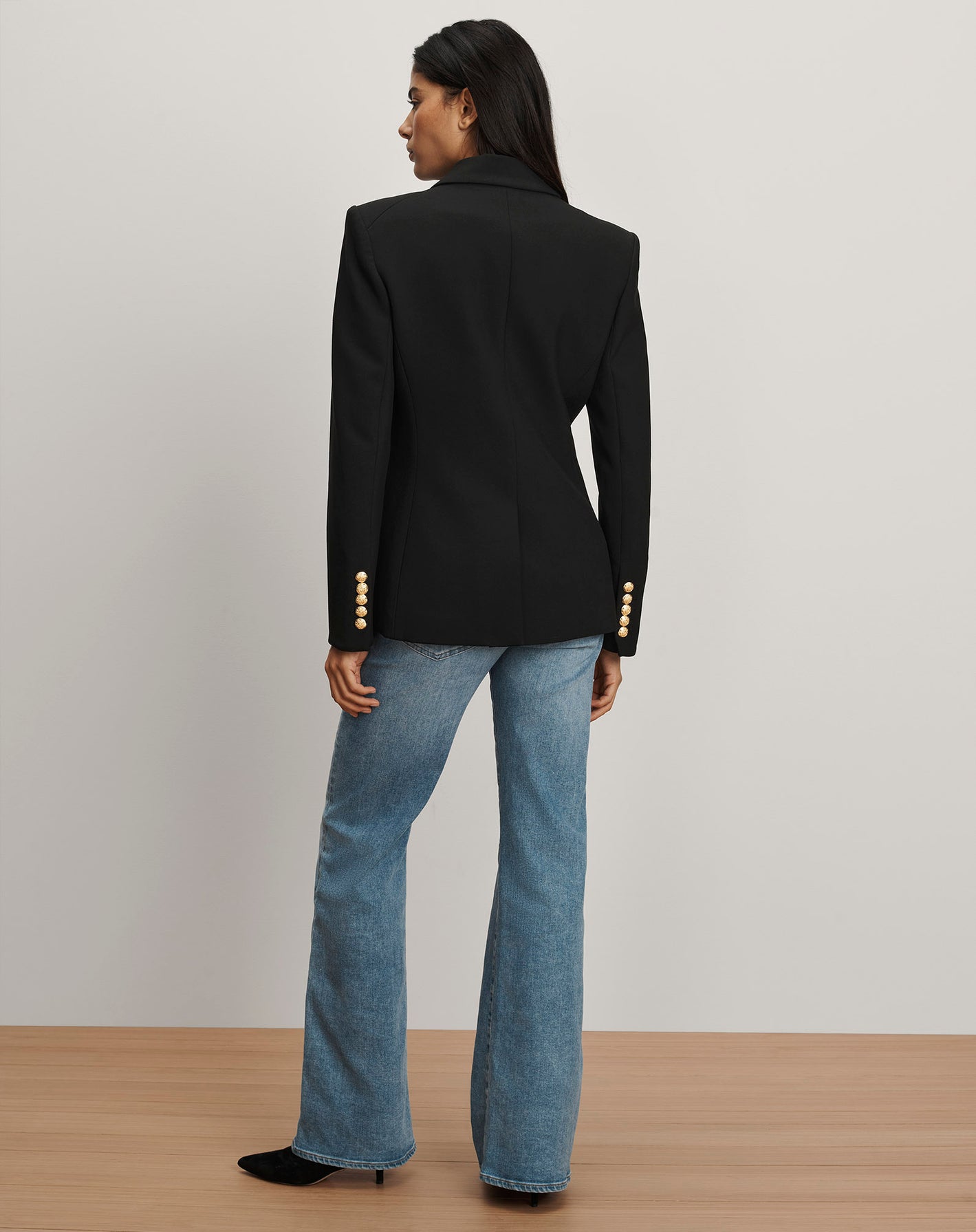 Miller Dickey Jacket in Black Gold Buttons