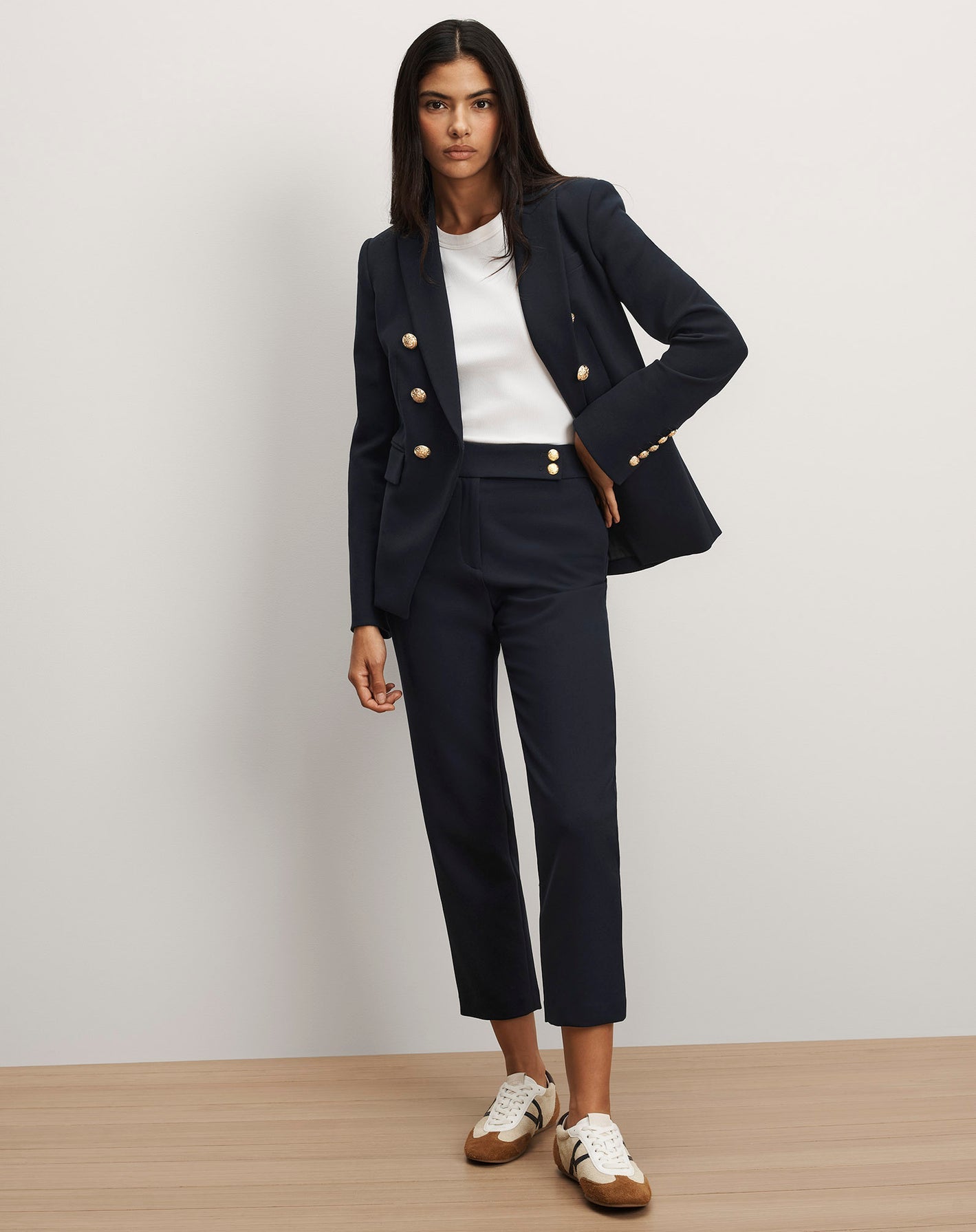 Miller Dickey Jacket in Navy Gold Buttons