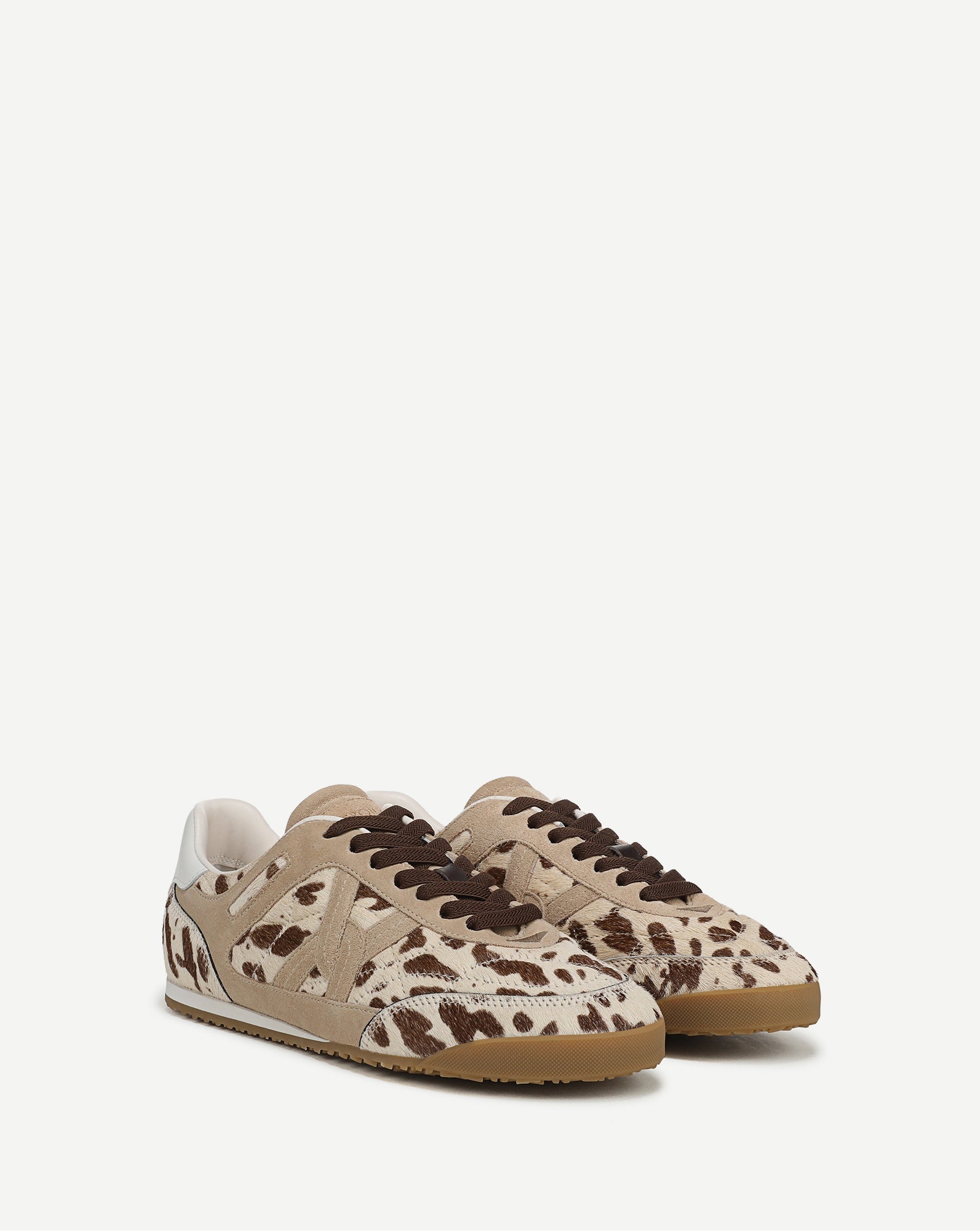 Natalia Calf Hair Sneaker in Sand/Brown Multi