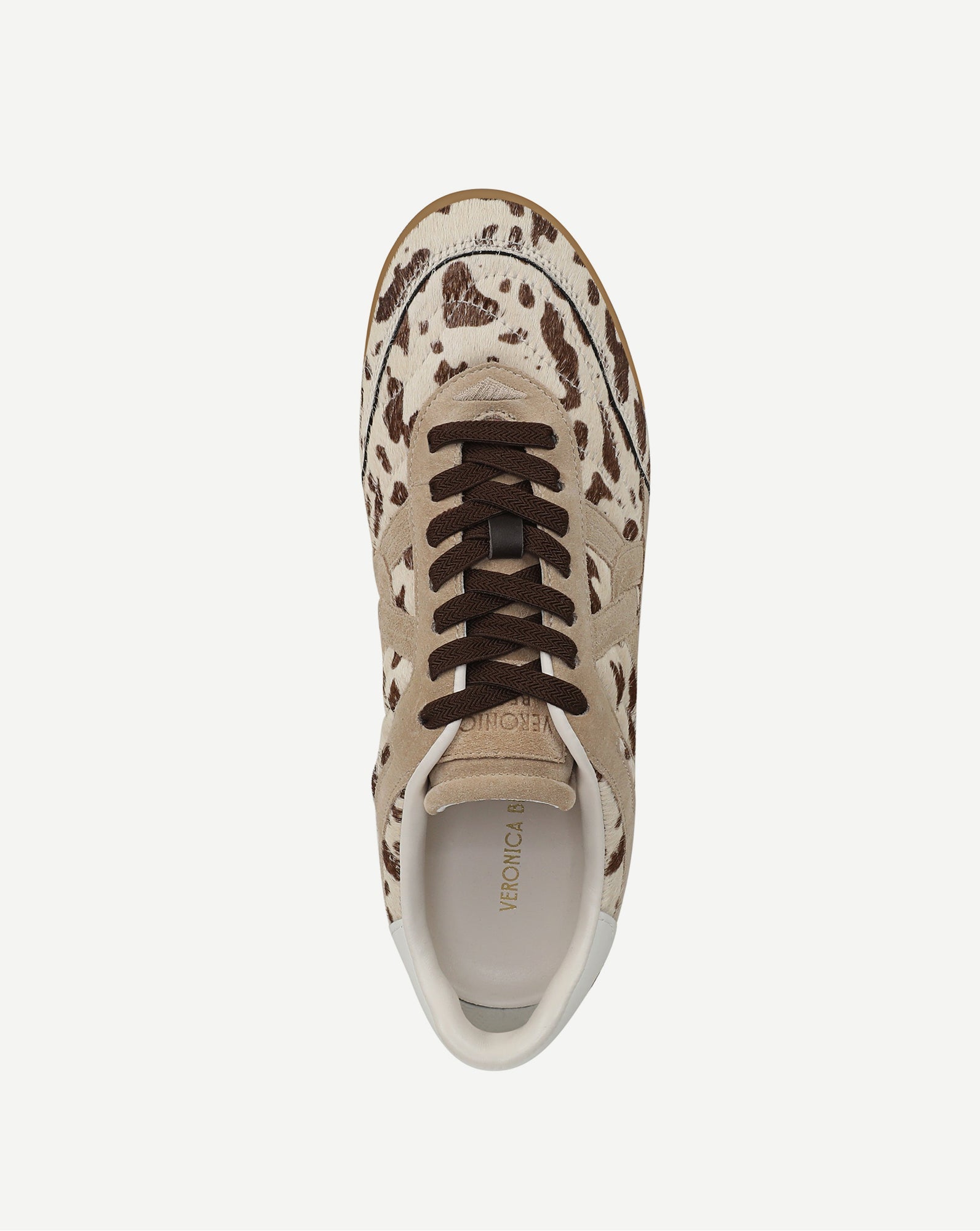 Natalia Calf Hair Sneaker in Sand/Brown Multi