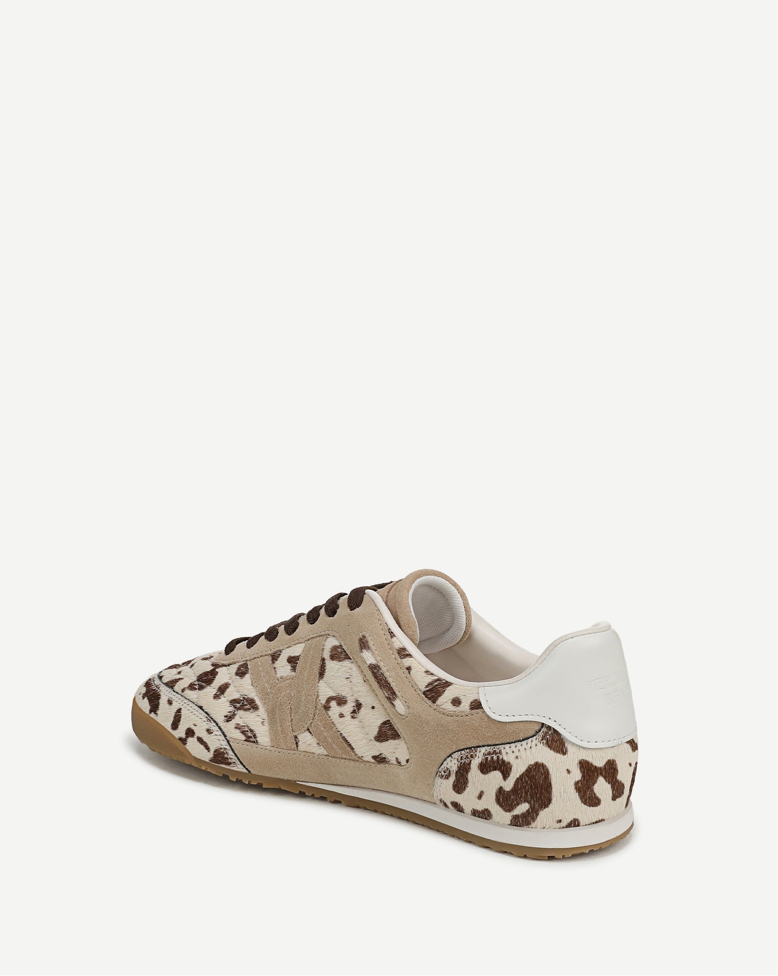 Natalia Calf Hair Sneaker in Sand/Brown Multi