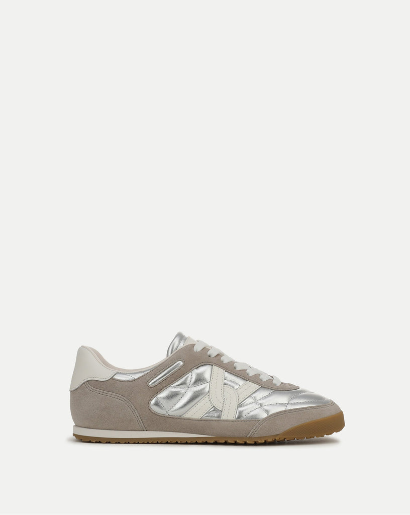 Natalia Suede Sneaker in Silver/Grey