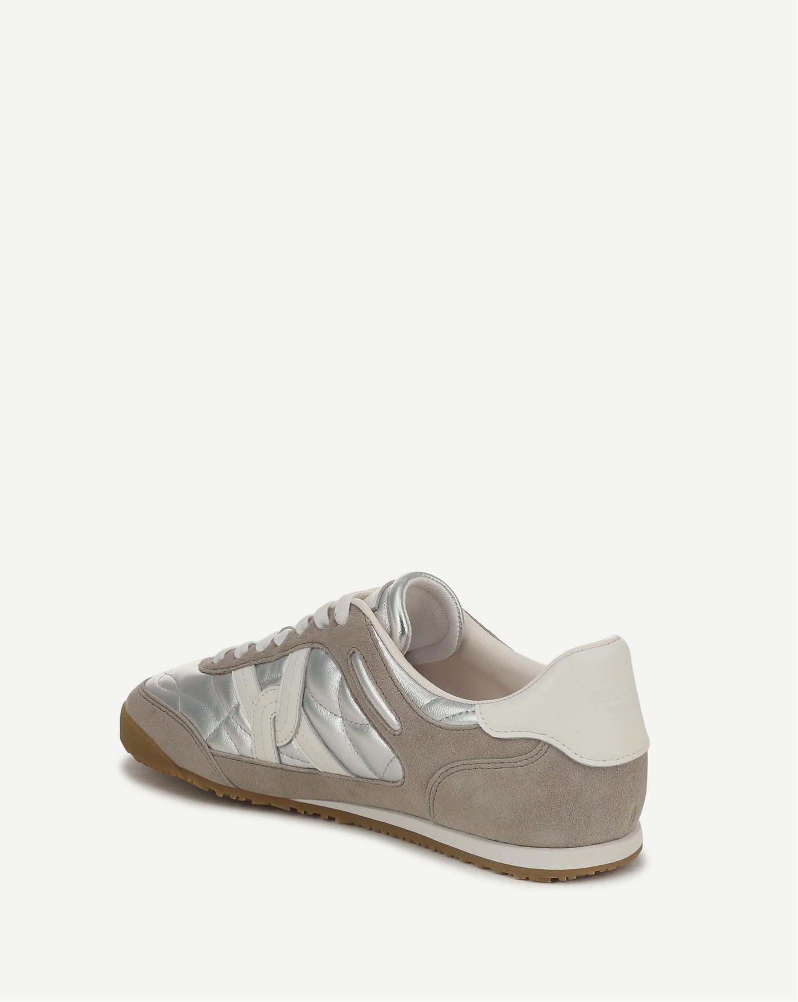 Natalia Suede Sneaker in Silver/Grey