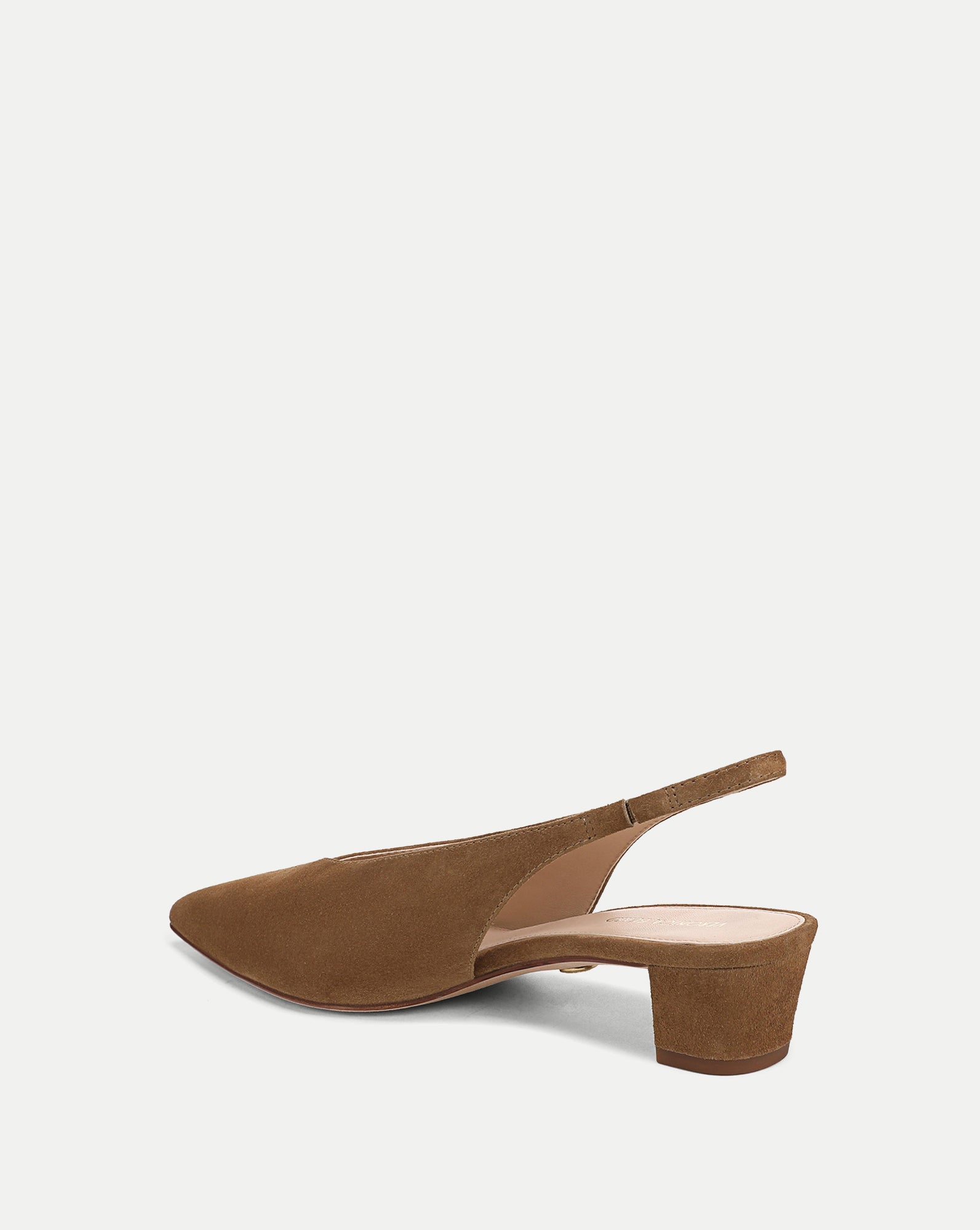 Pamela Slingback Heel in Chestnut Suede