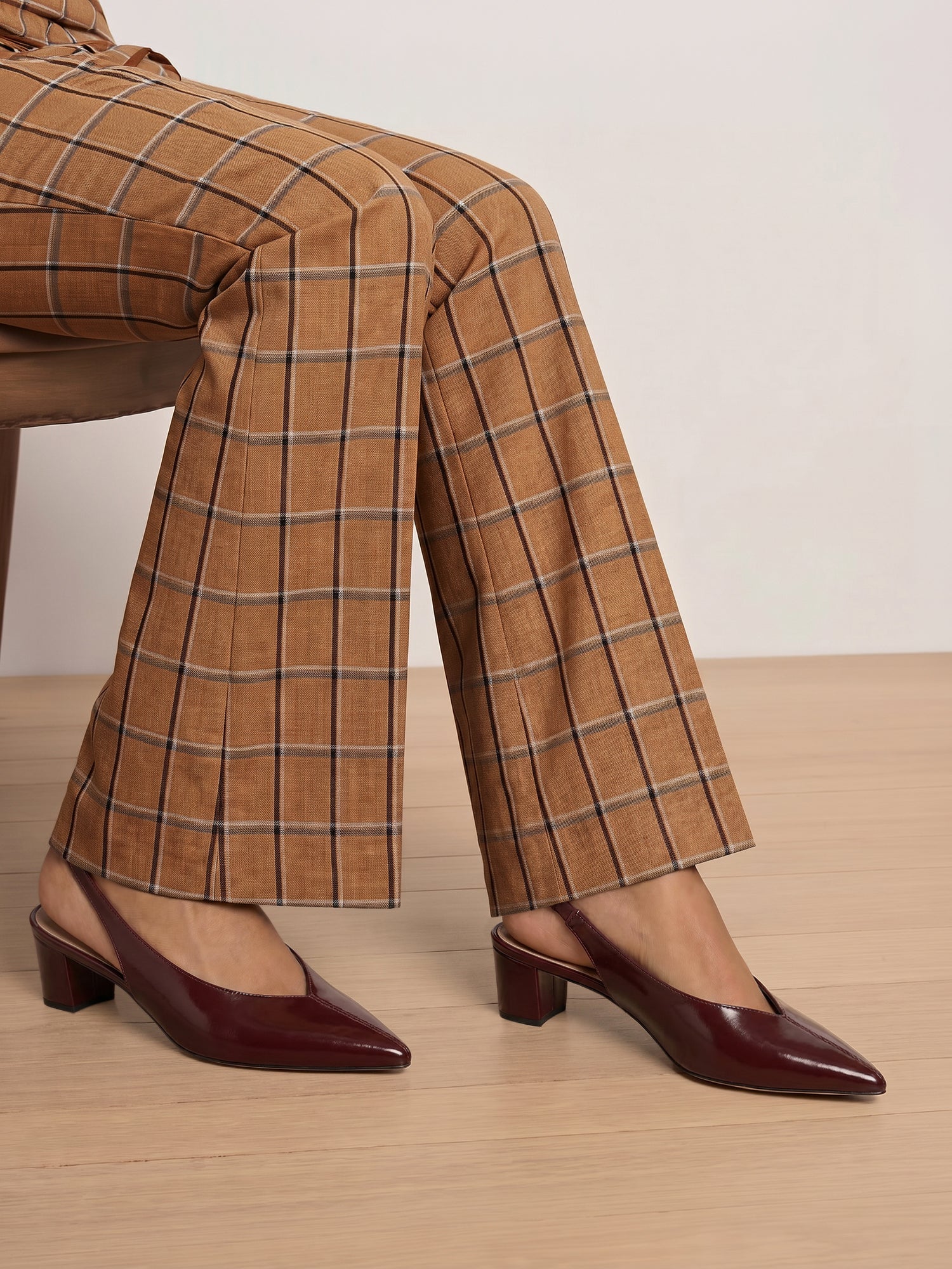 Pamela Slingback Heel in Pinot Noir Leather