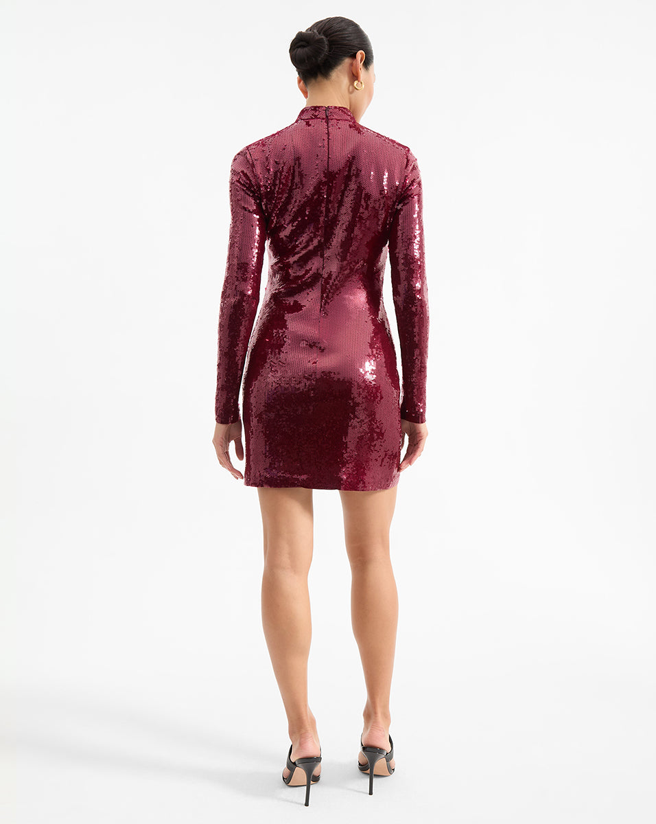 Sylee Dress in Wine