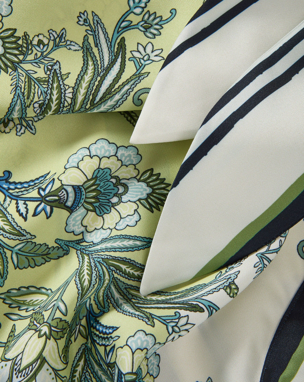 Tari One-Shoulder Blouse in Light Pistachio Multi