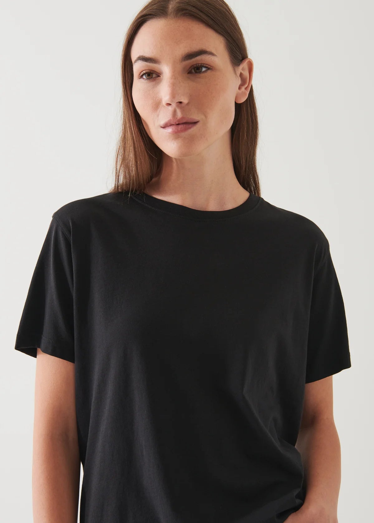 Lightweight Pima Cotton Boyfriend T-Shirt in Black