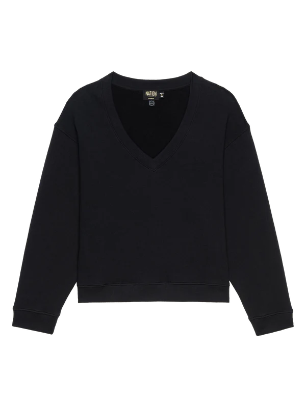 Wyatt Sweatshirt in Jet Black