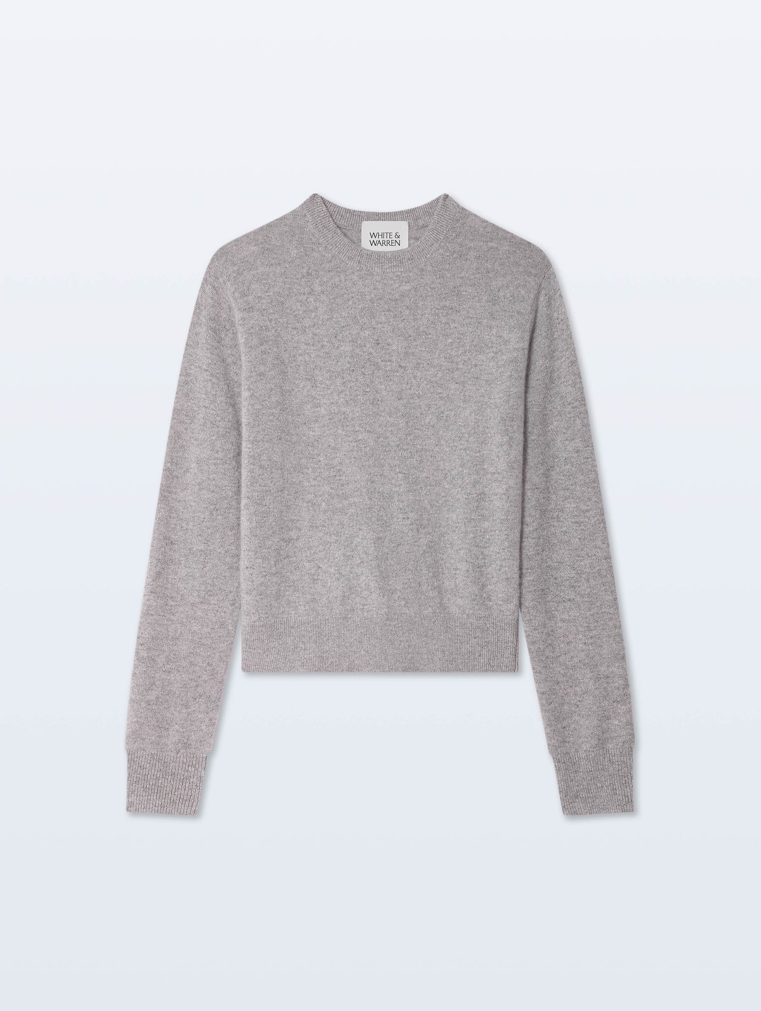 Cashmere Crew in Grey Heather