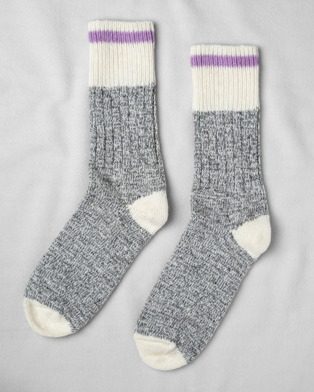 Wool Camp Socks in Lavender